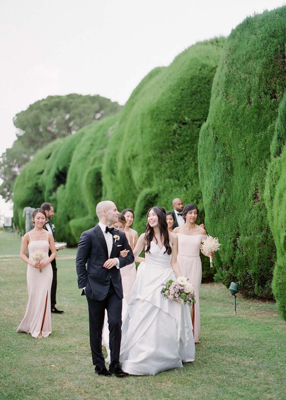 Pastel enchanted garden wedding at Villa Cimbrone, Ravello, Amalfi Coast
