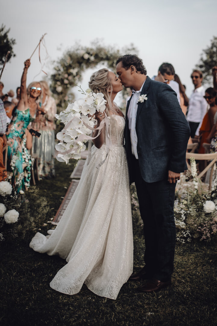 End of wedding ceremony
