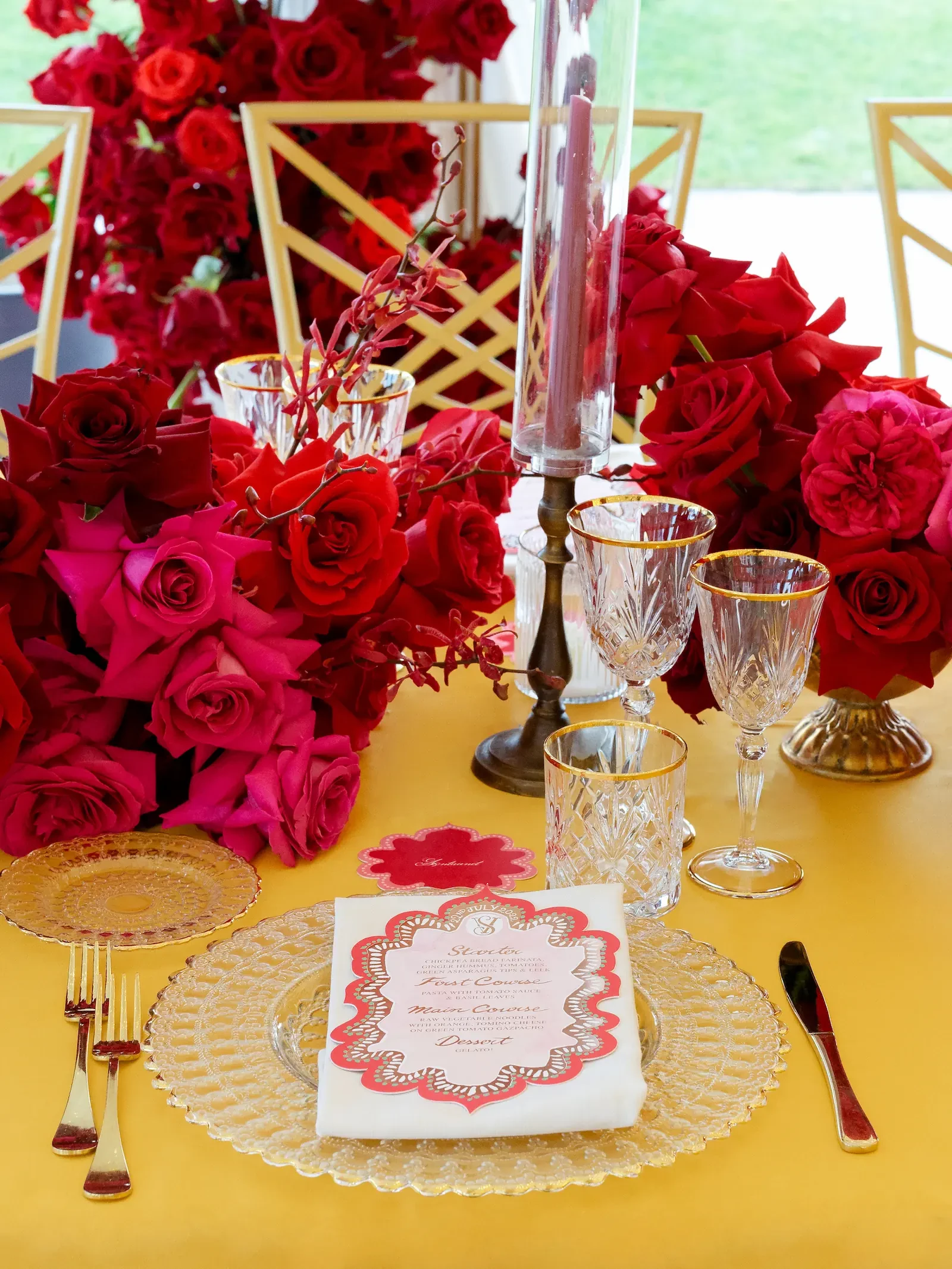 Sangeet placesetting