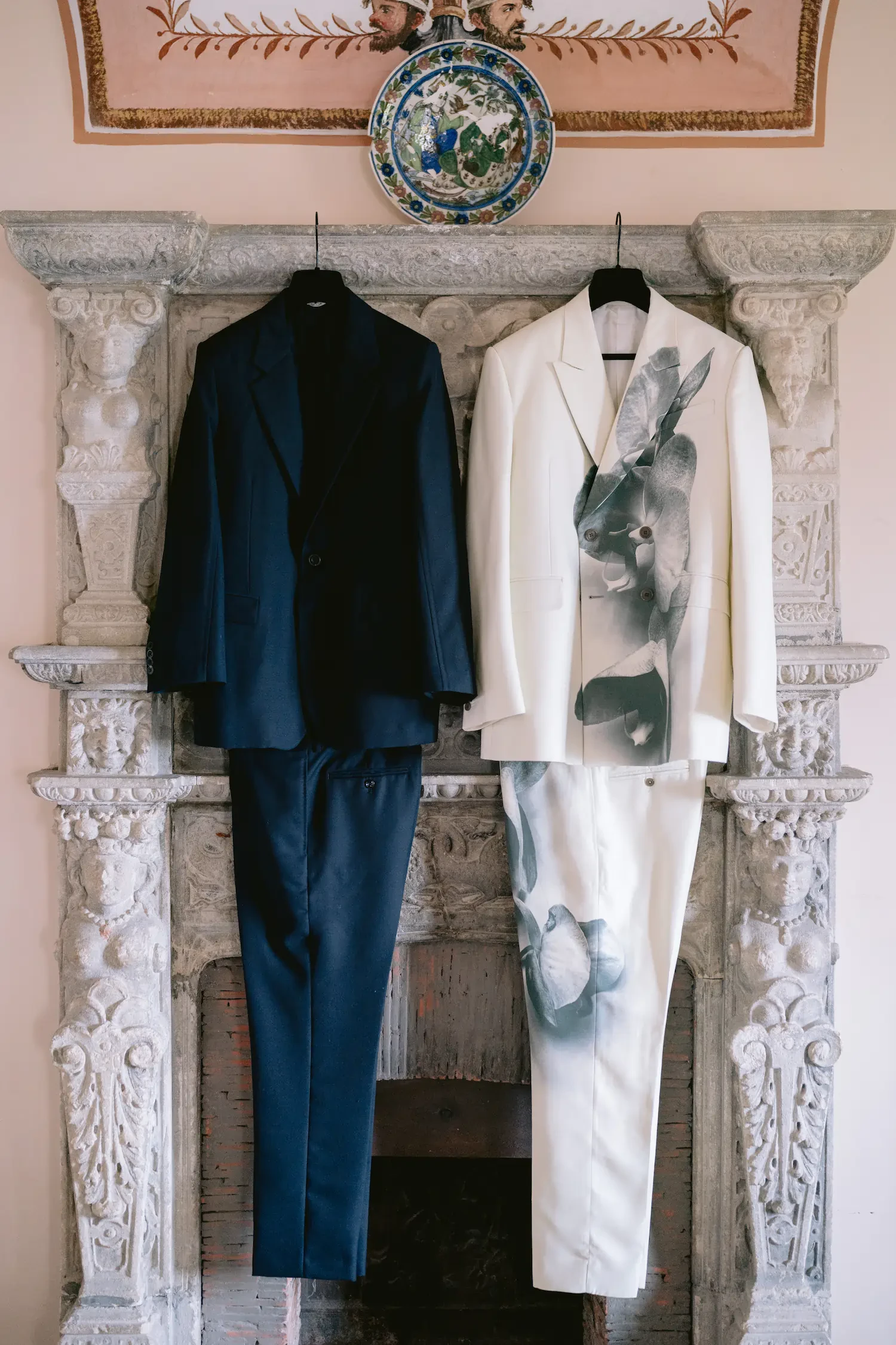 Men's wedding suits at Villa Cimbrone Amalfi Coast