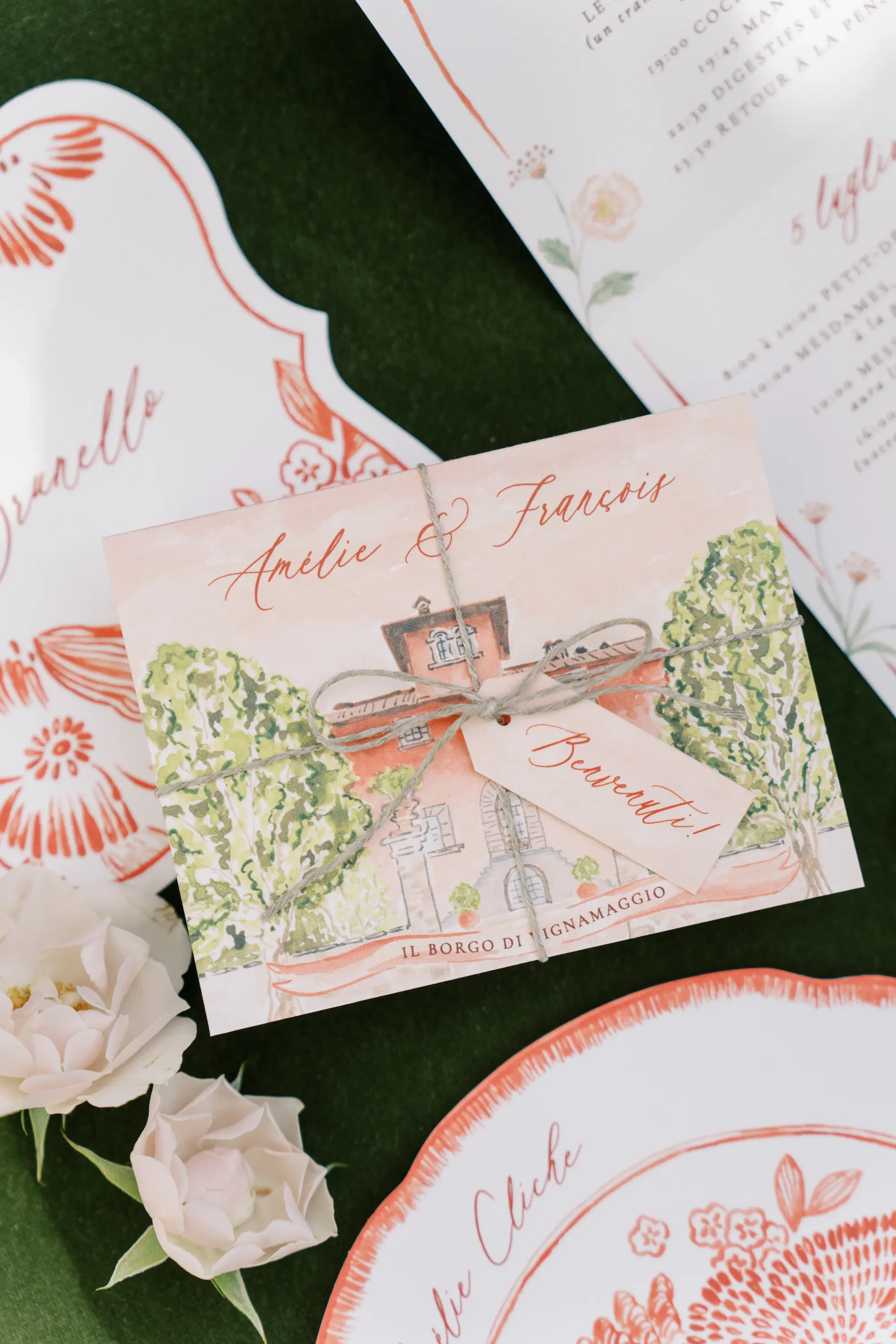 Watercolor Wedding Invitation Stationery