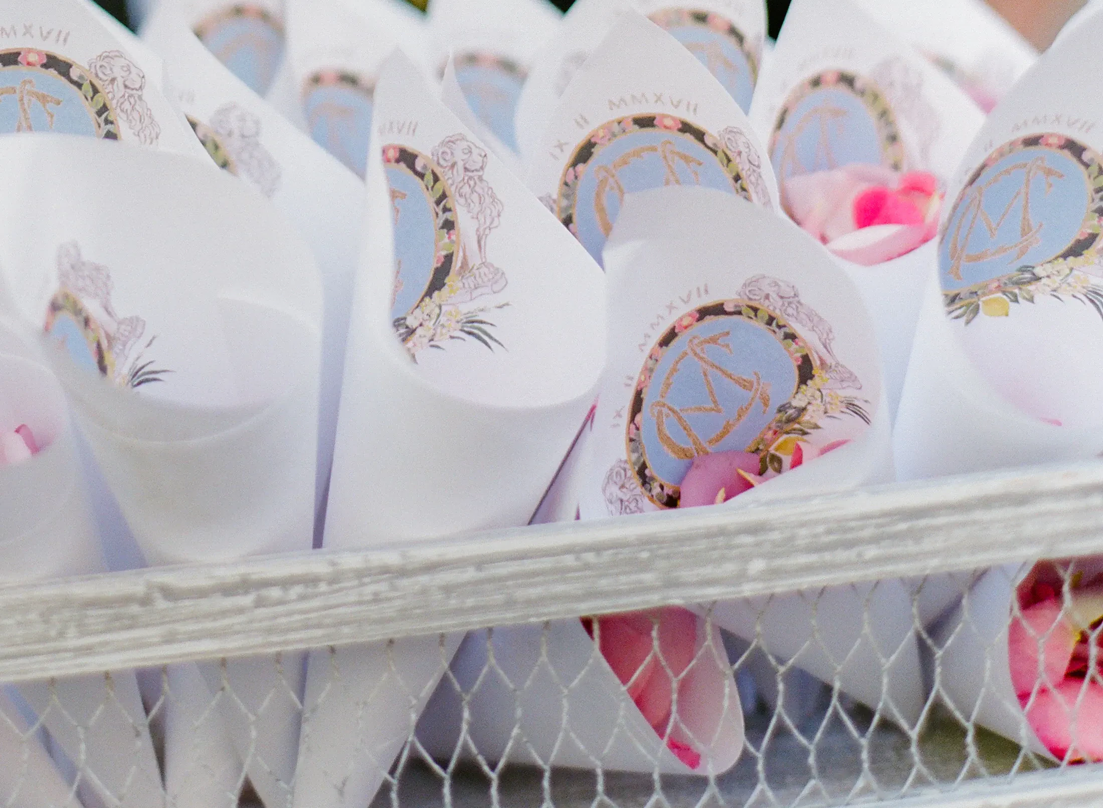 Paper cones with petals