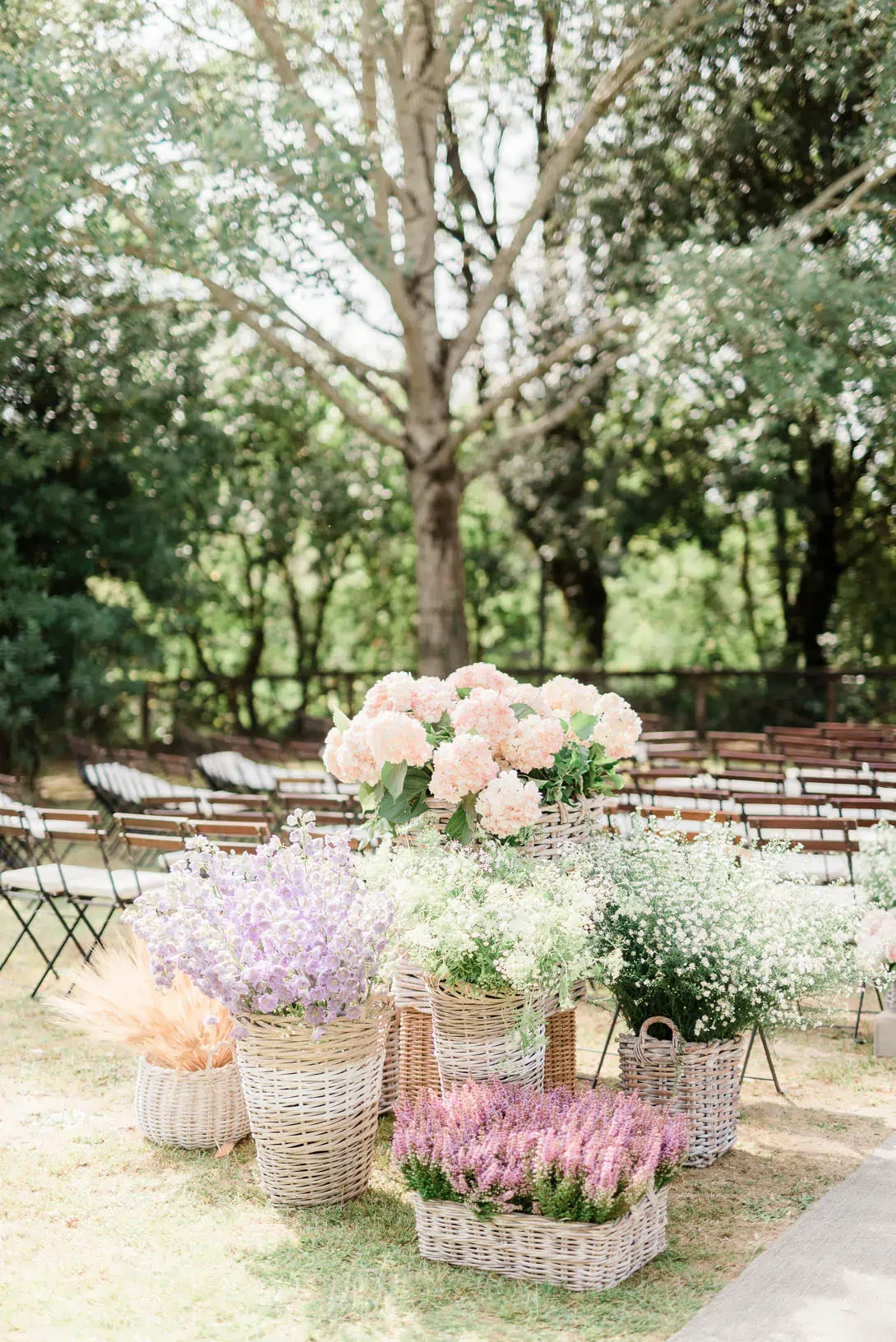 Flowers for wedding ceremony