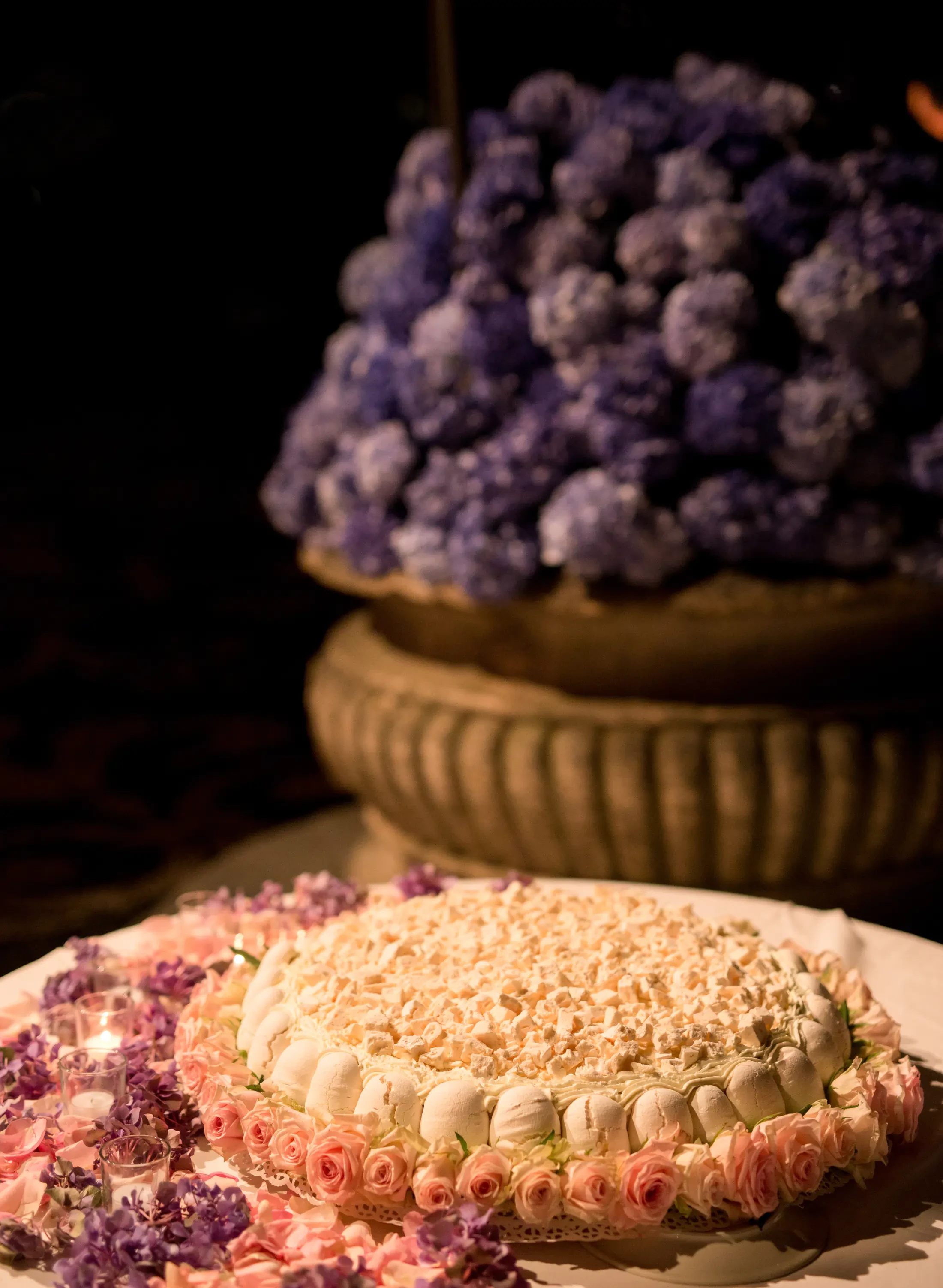 Meringue wedding cake