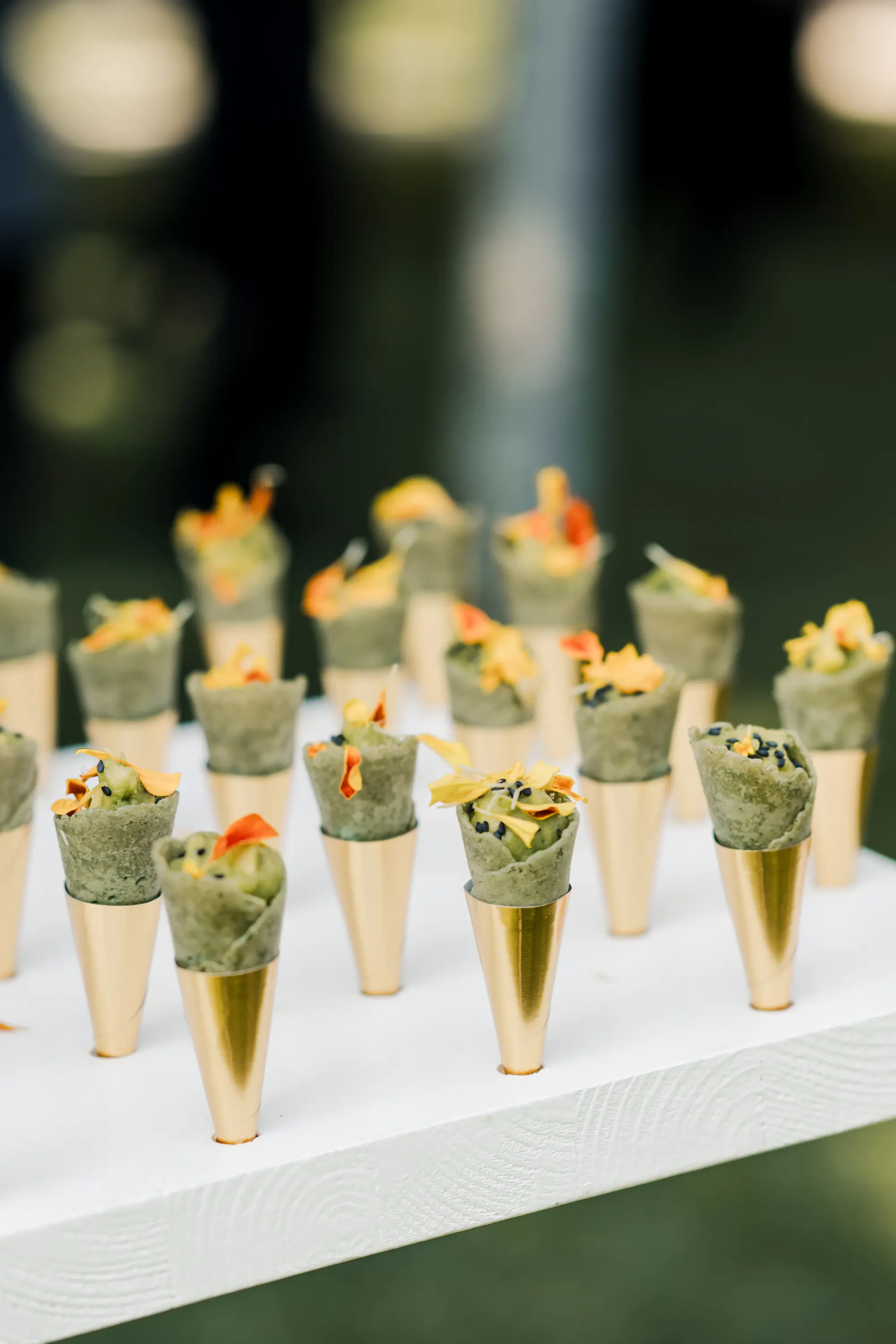 Gourmet Savory Mini Cones Wedding Catering Finger Food
