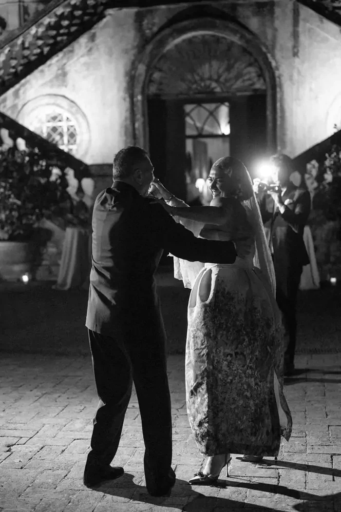 Father-daughter dance  at Villa Cetinale