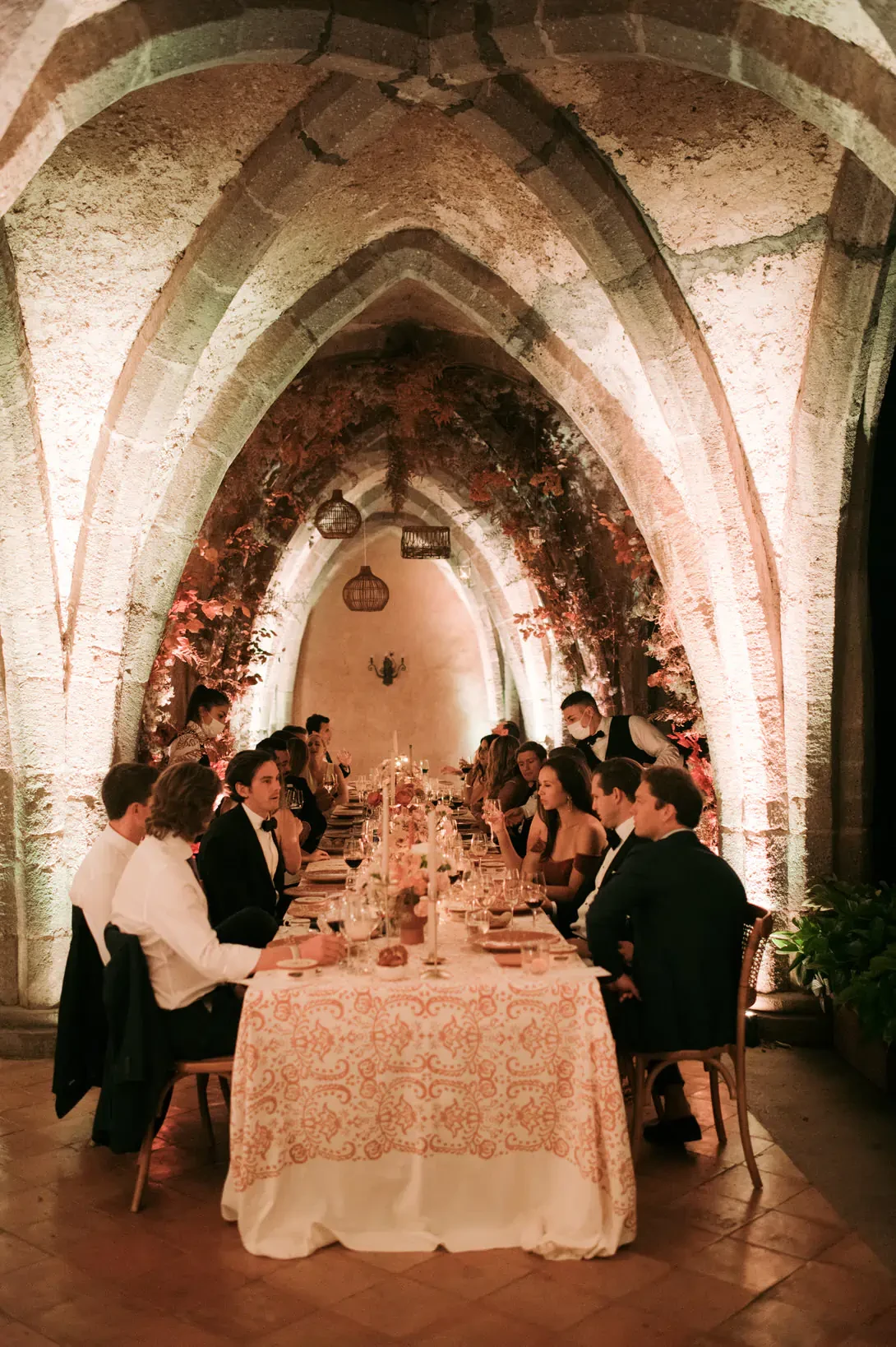 Wedding reception in the Crypt of Villa Cimbrone
