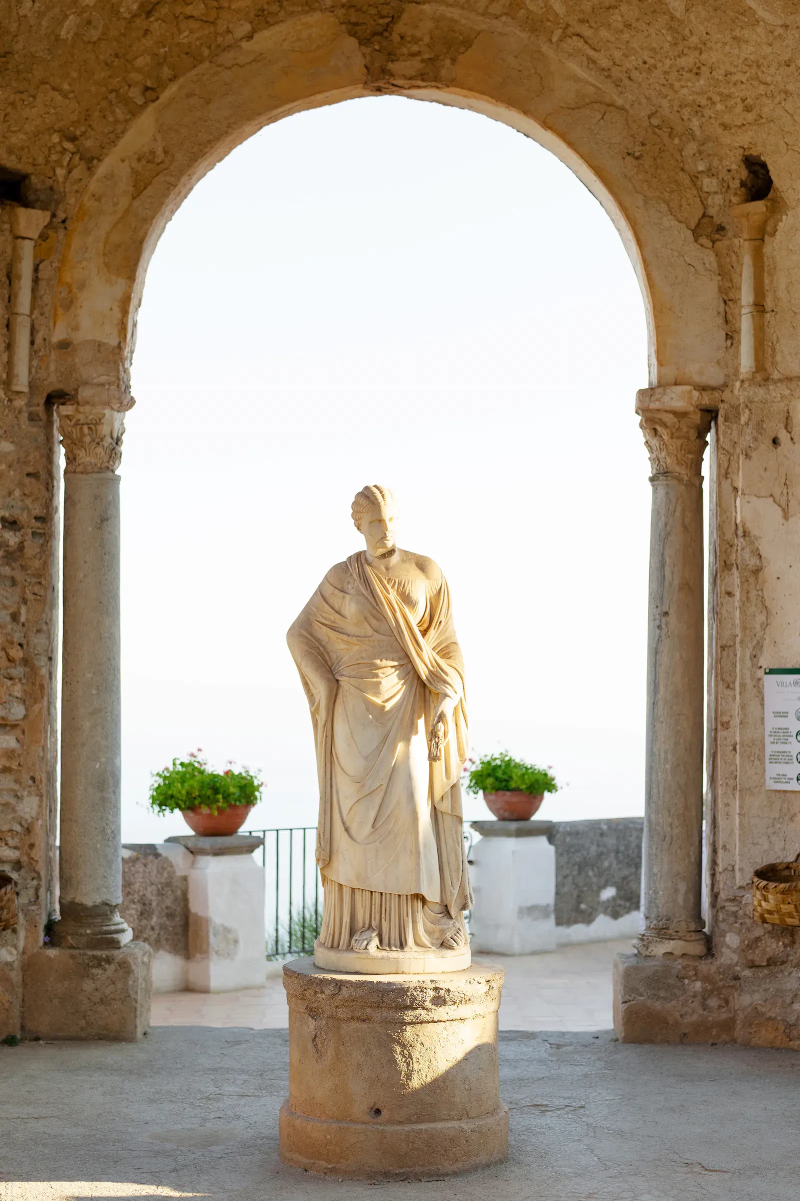 entrance of villa cimbrone infinity terrace
