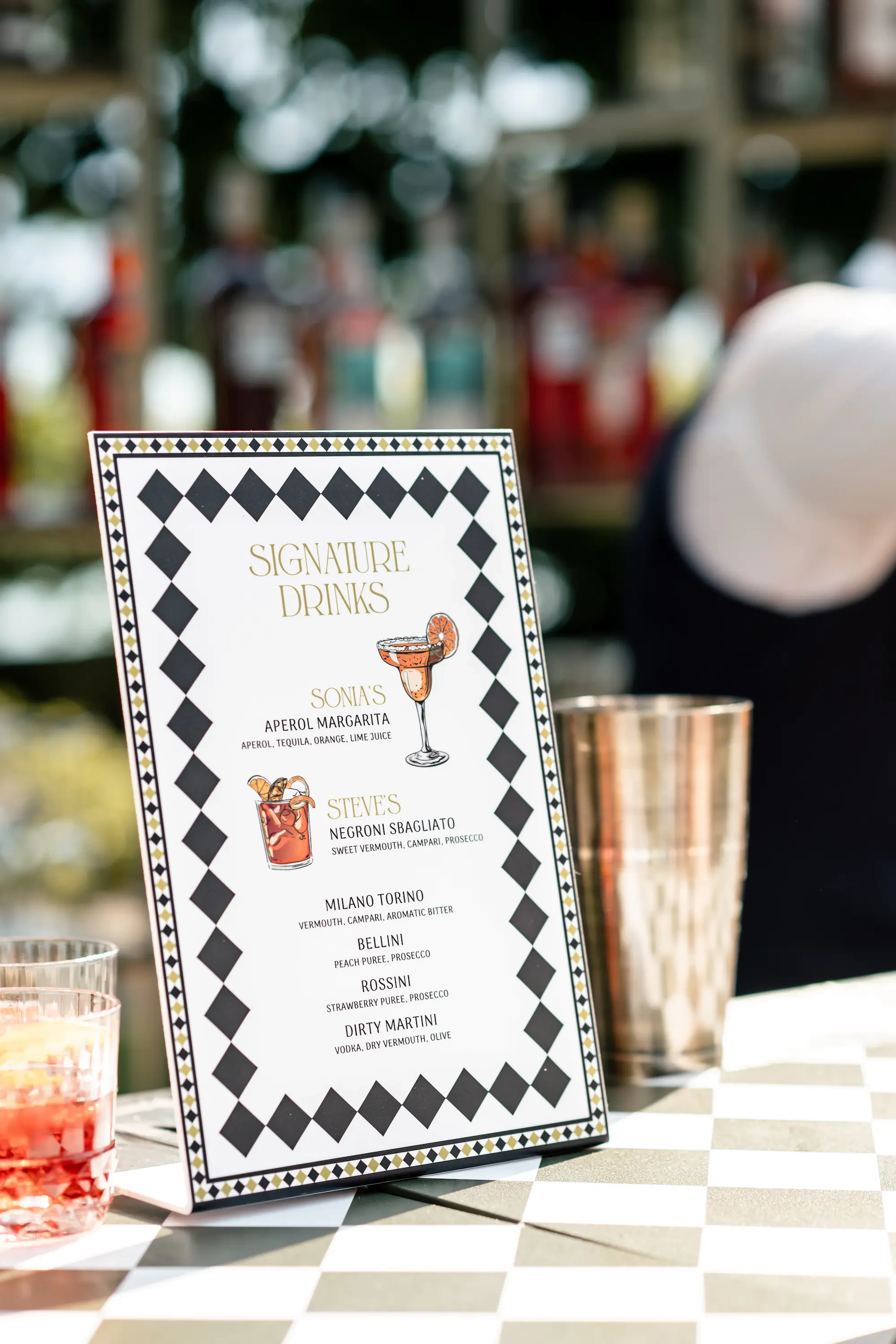 Villa Balbiano Lake Como Wedding Signature Cocktails Menu