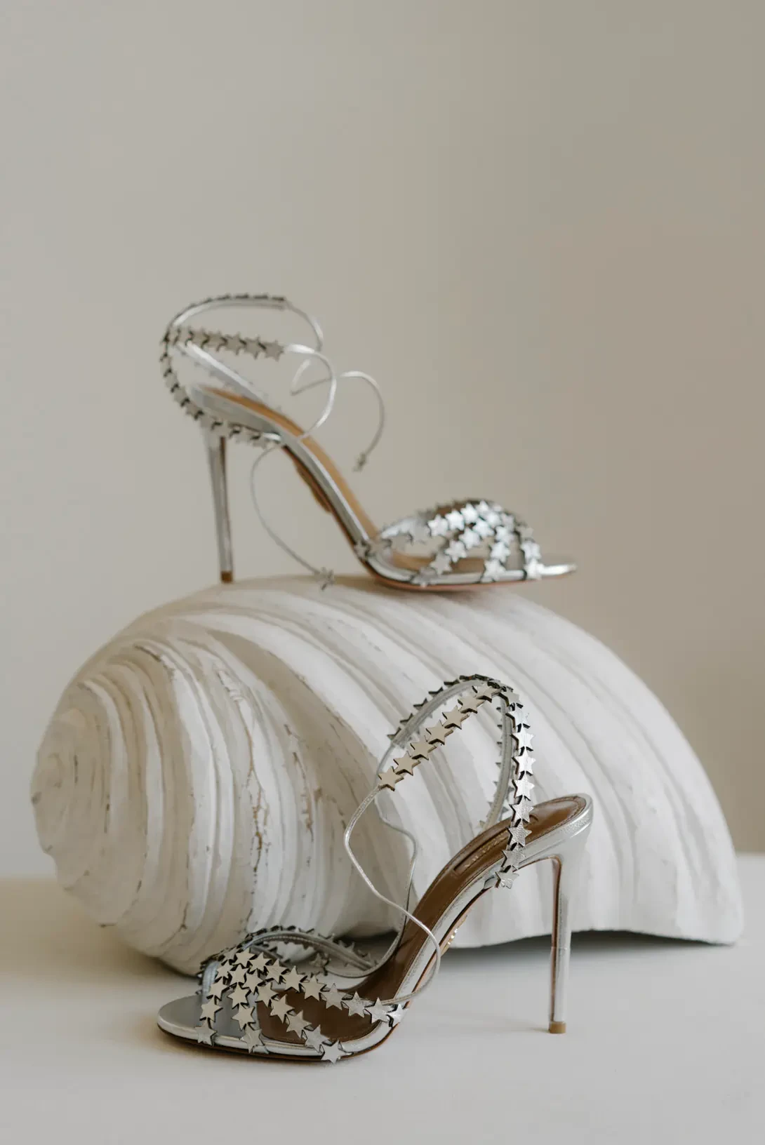 Aquazzura heels with silver stars