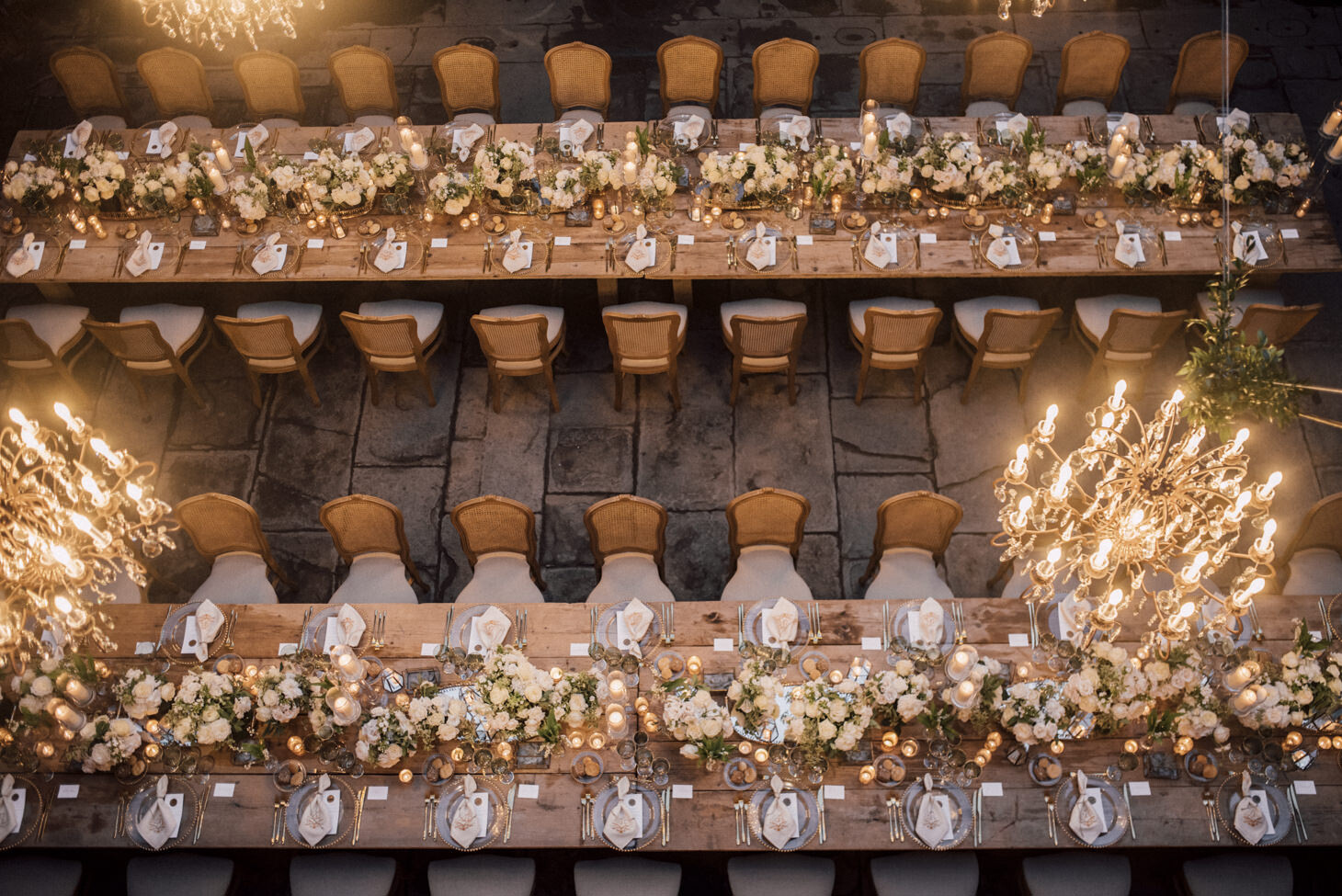Wedding reception in the castle courtyard