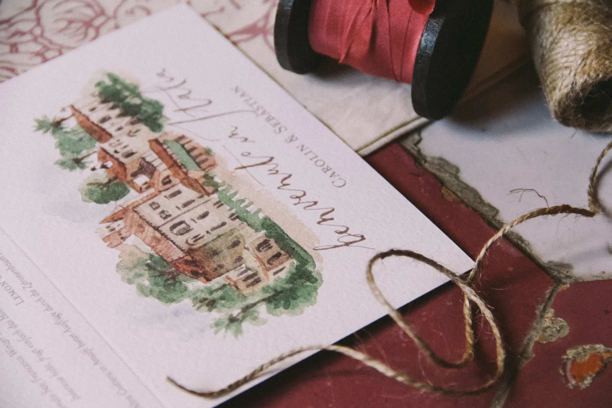 Detail of the wedding stationery