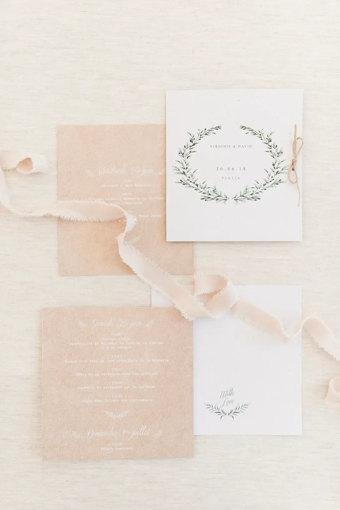 Minimal chic wedding stationery