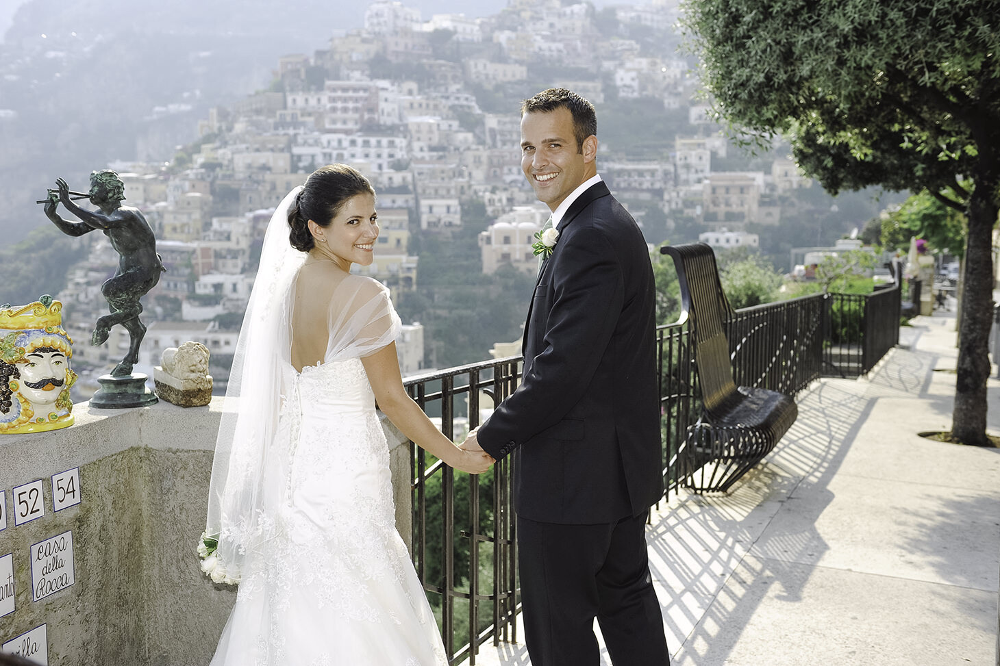 Meggan and Christopher, Positano catholic wedding