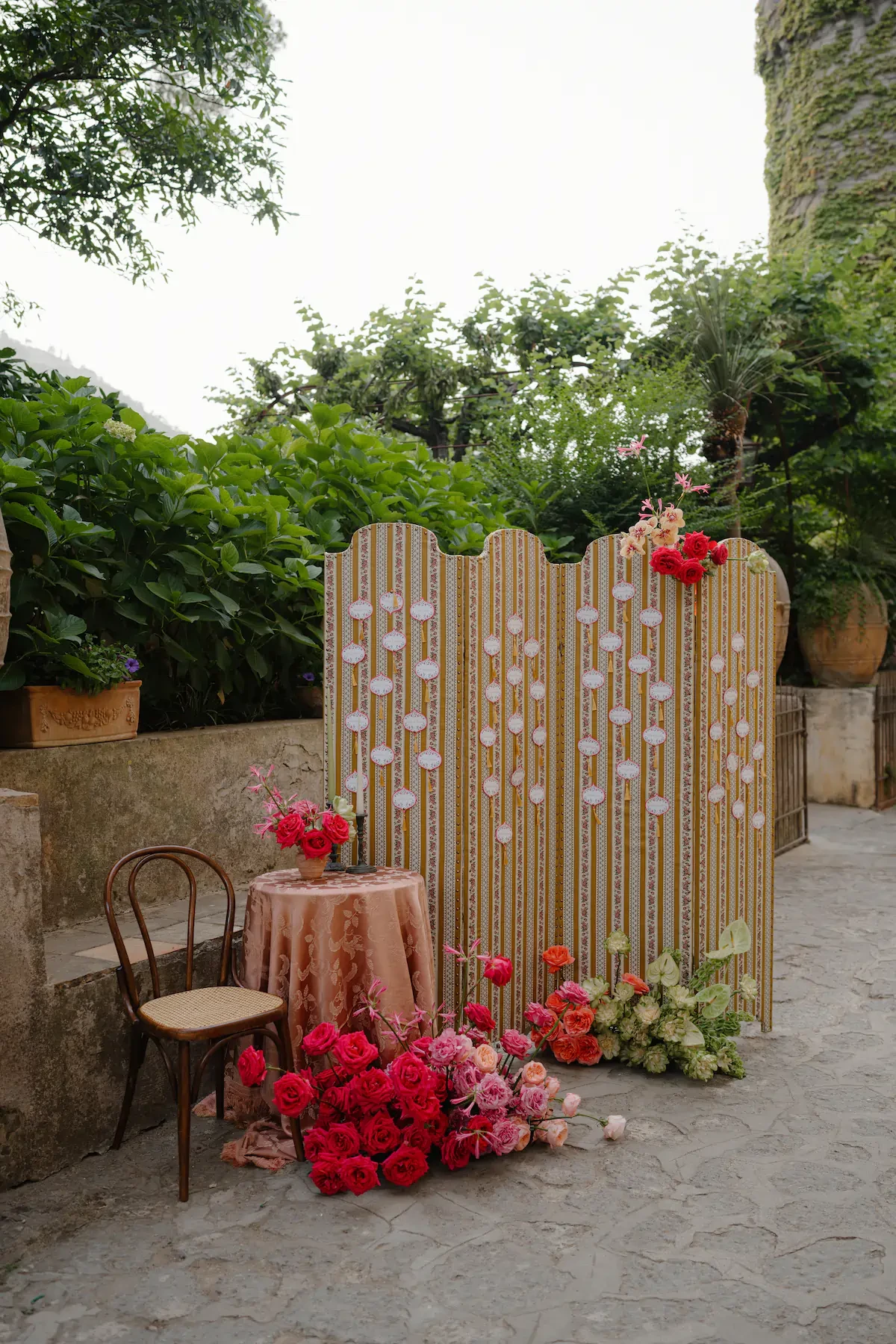 Villa Cimbrone Wedding Seating Chart Display