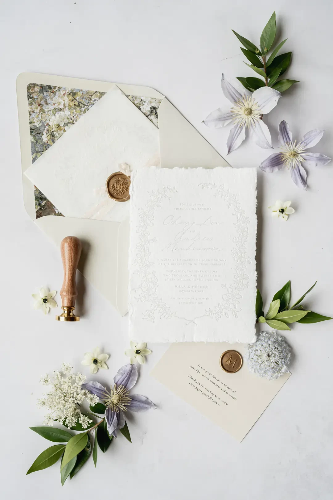 wedding Stationery and invitations in Villa Cimbrone