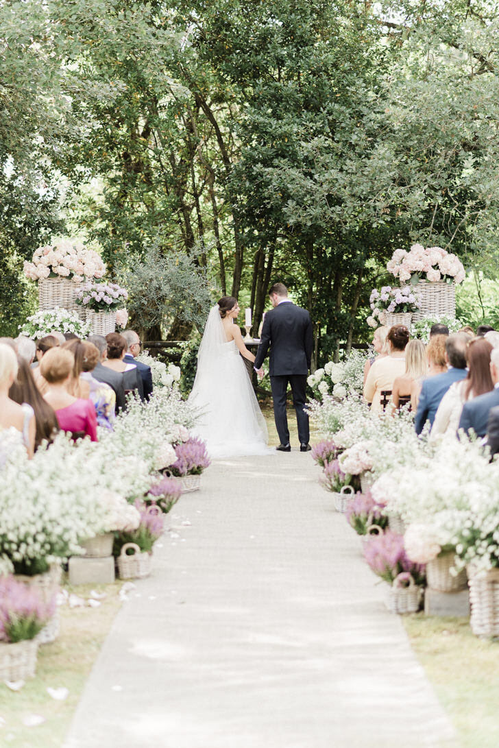 Symbolic wedding ceremony at Il Borro relais