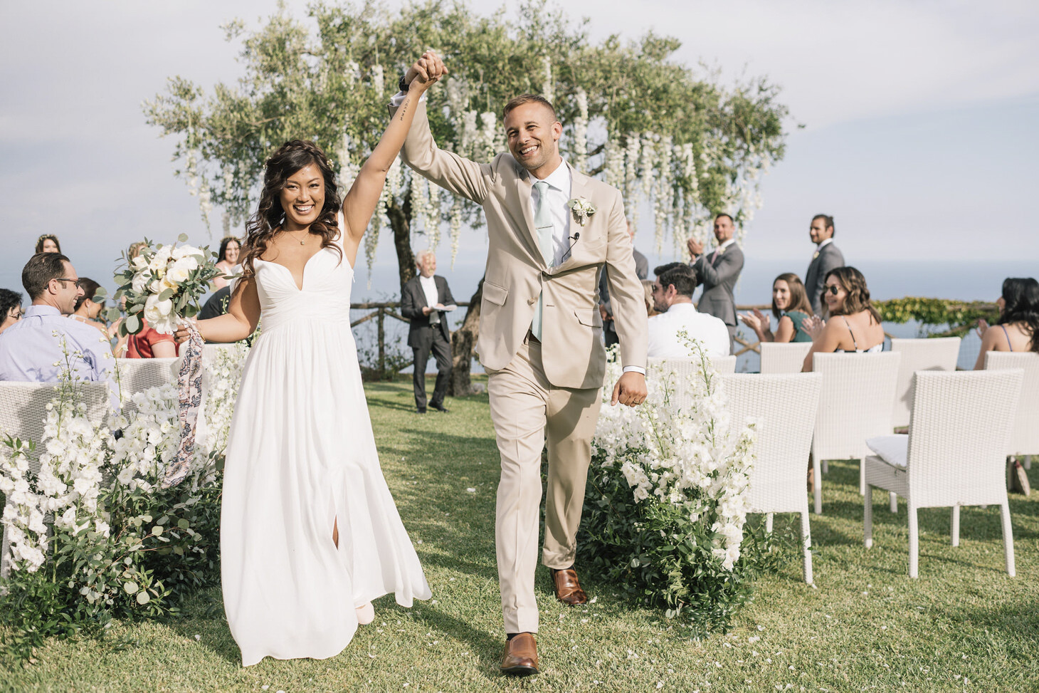End of wedding ceremony
