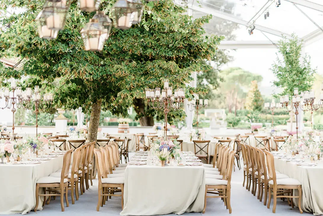 Tables for wedding banquet
