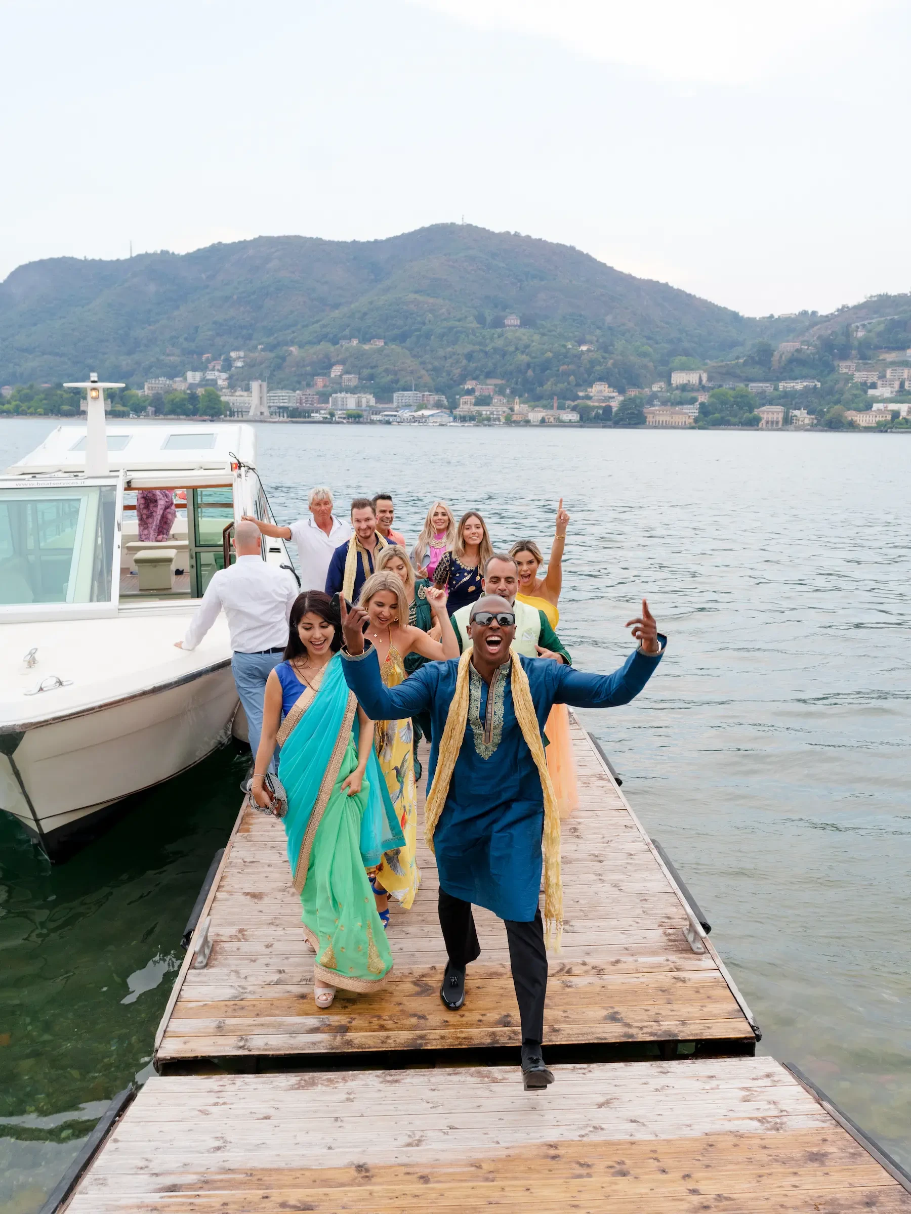 Guests arrival at Villa Balbiano on Lake Como