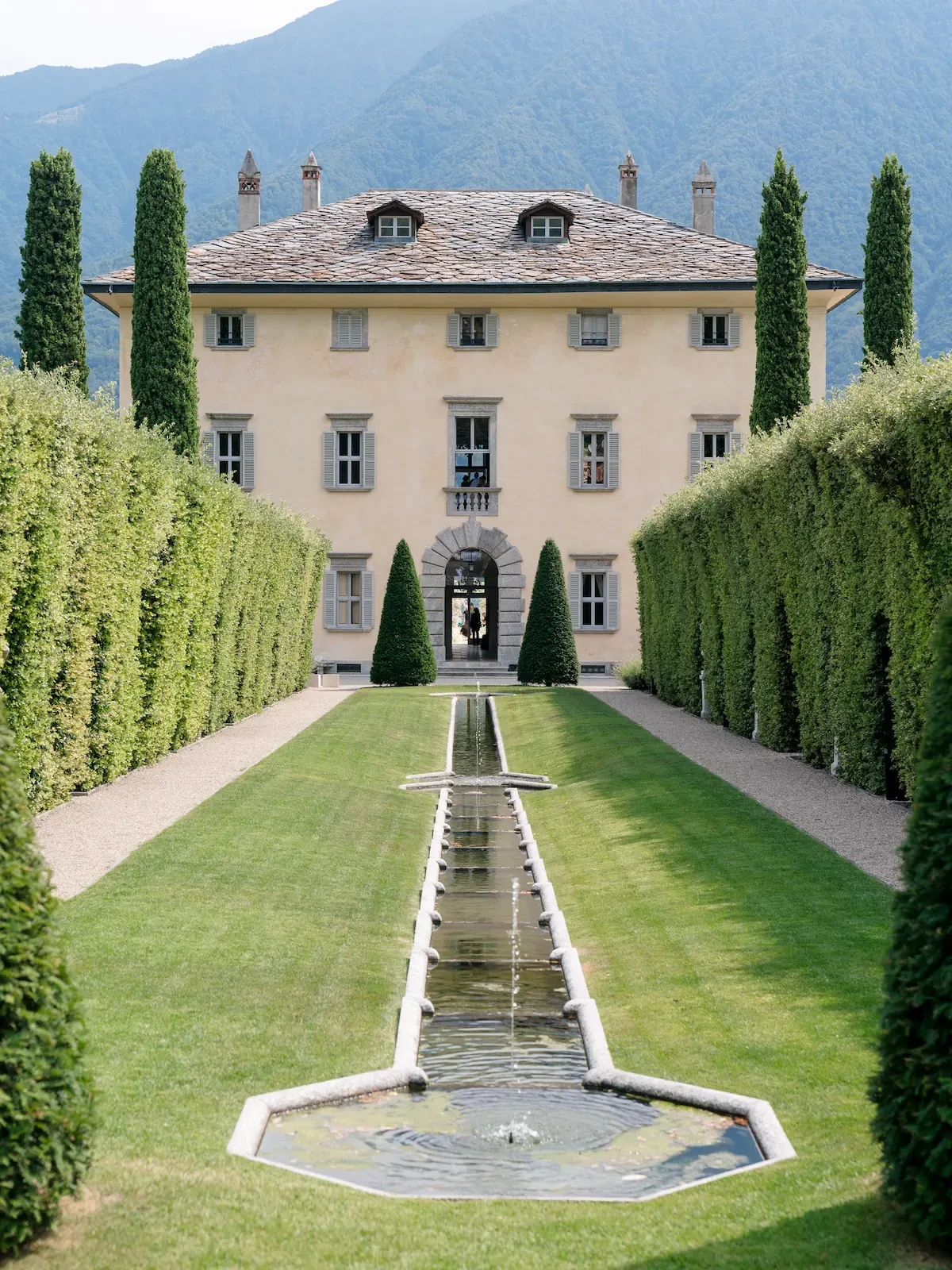 Arrival at Villa Balbiano on Lake Como 