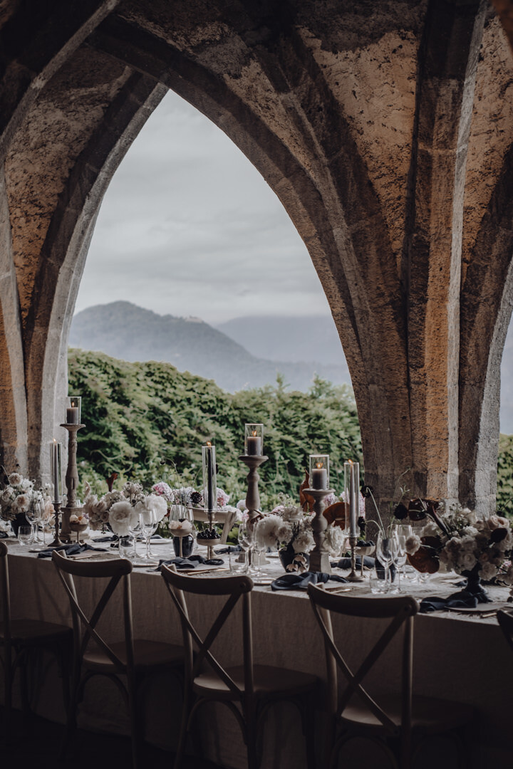 Long tables for wedding banquet