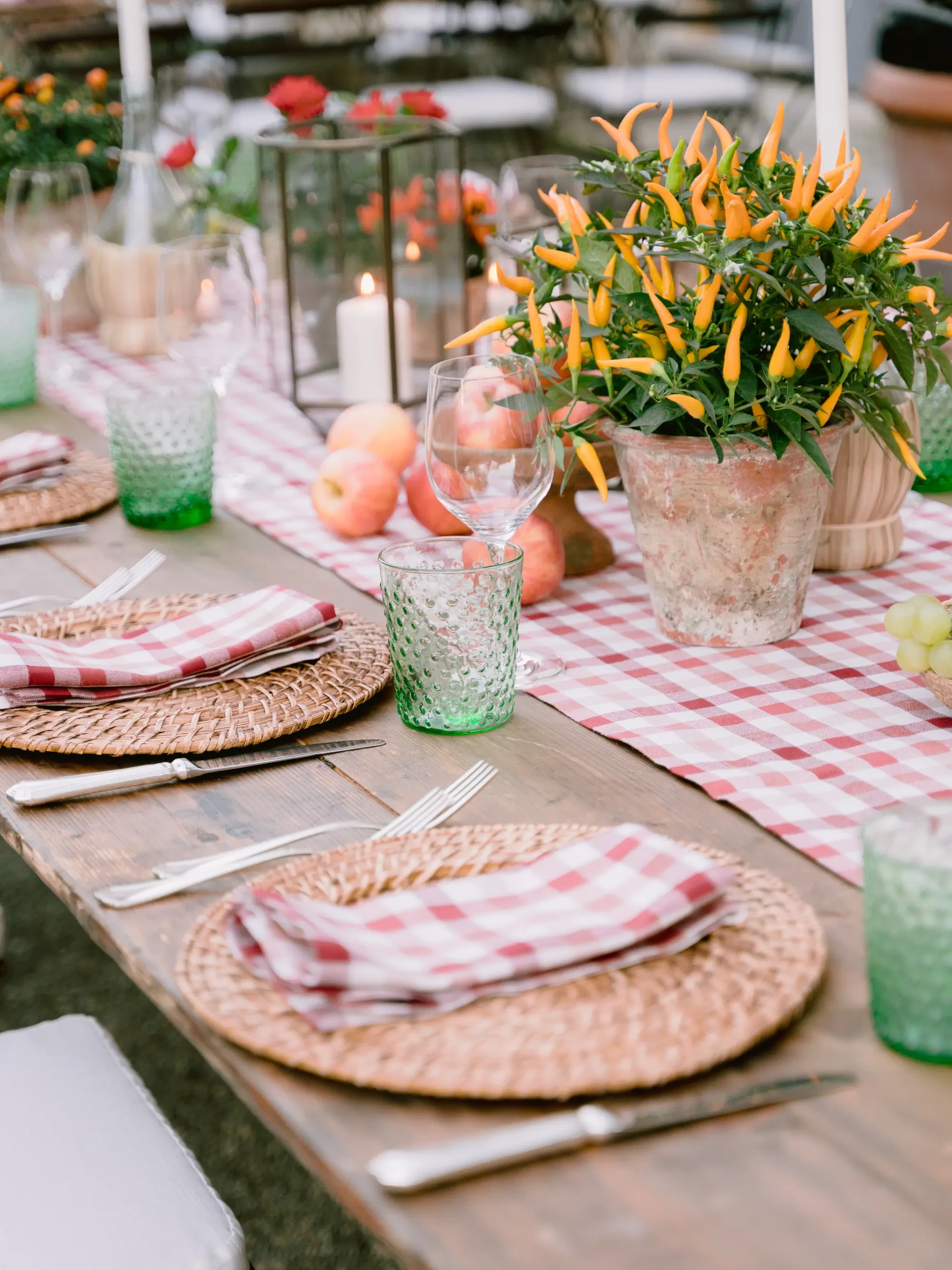 traditional welcome dinner wedding place setting in siena