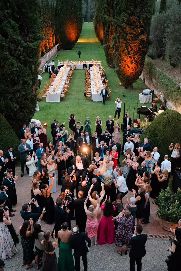Hora Celebration in the gardens of Villa Cetinale