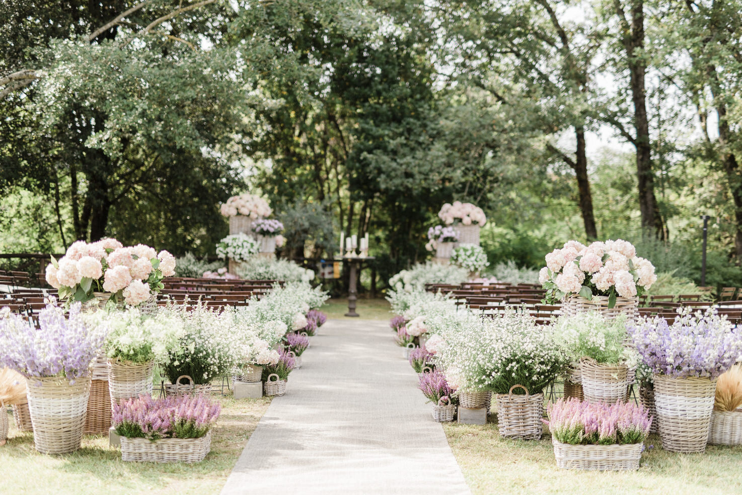 Decoration for wedding ceremony in Tuscany