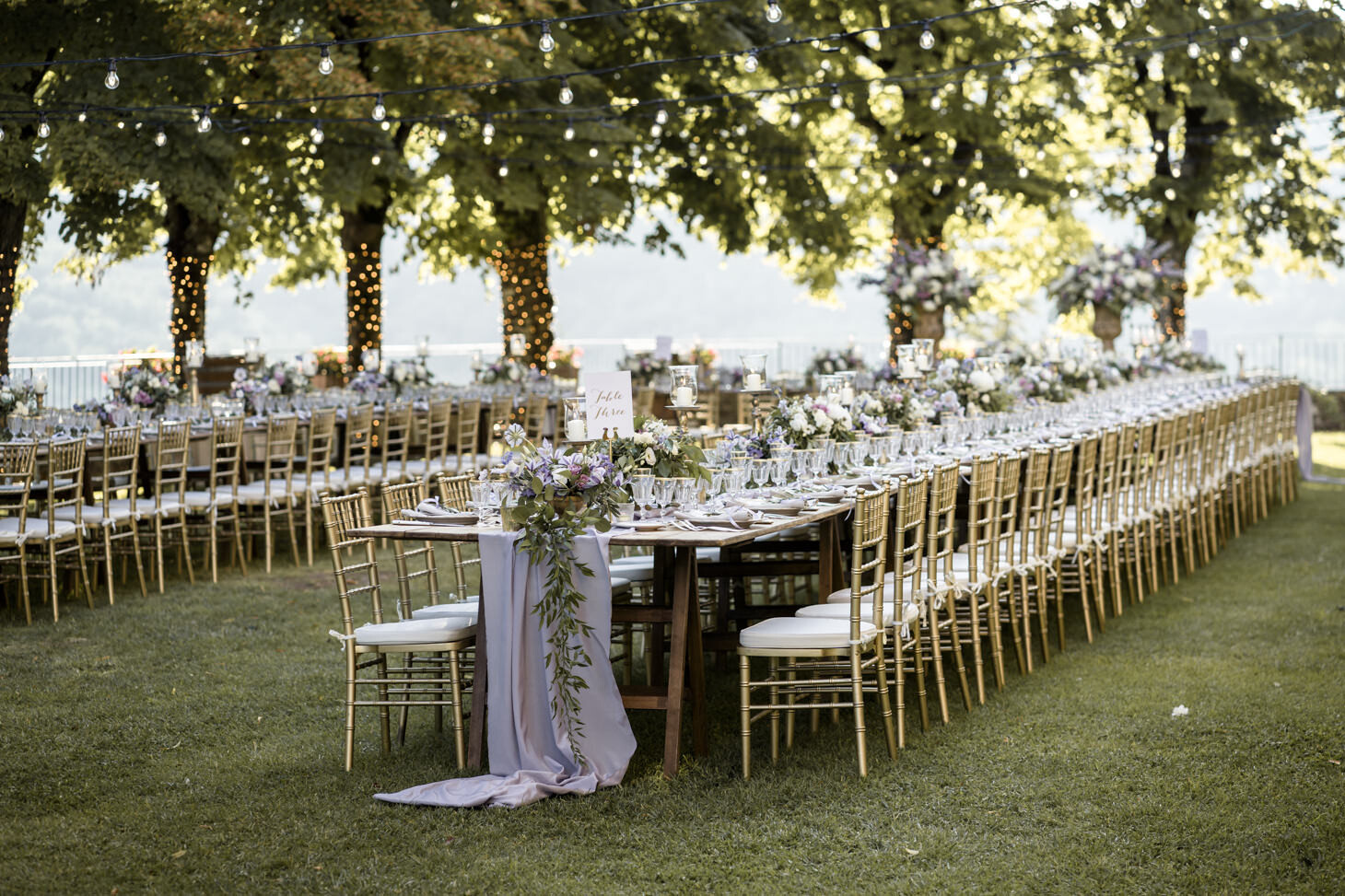 Tables for wedding reception