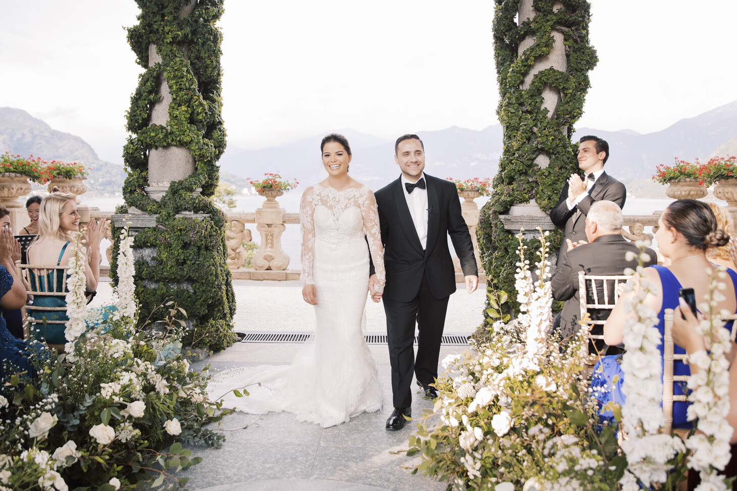 Bride and groom at the wedding ceremony