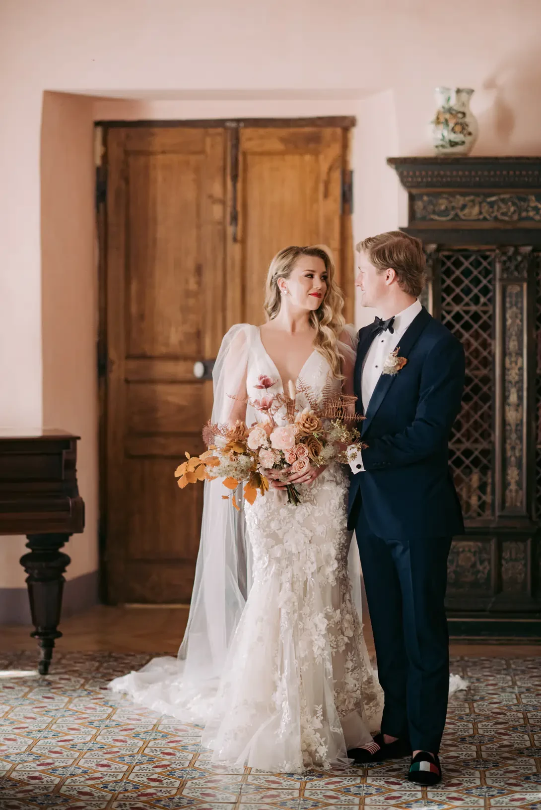 Bride and groom before the ceremony