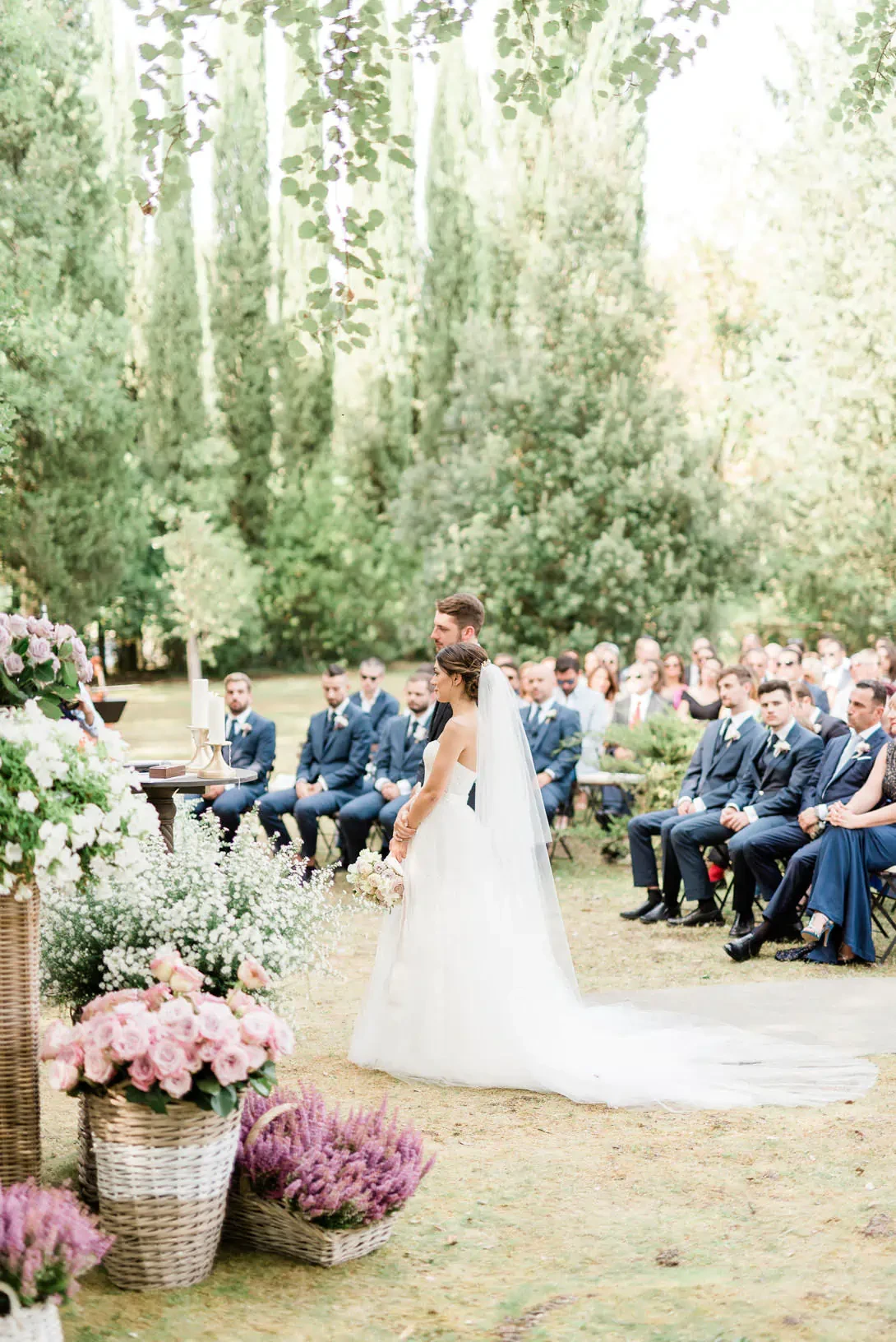 Symbolic ceremony in the gardens of Il Borro