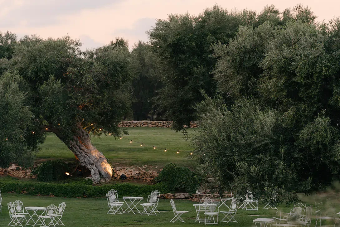 Tables for wedding cocktail in Puglia