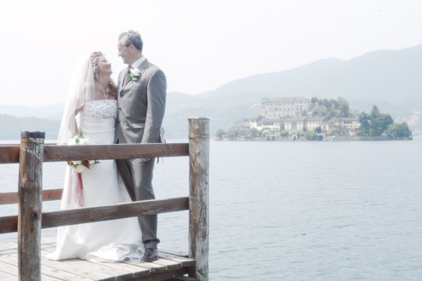 Caline and Des, Lake Orta wedding