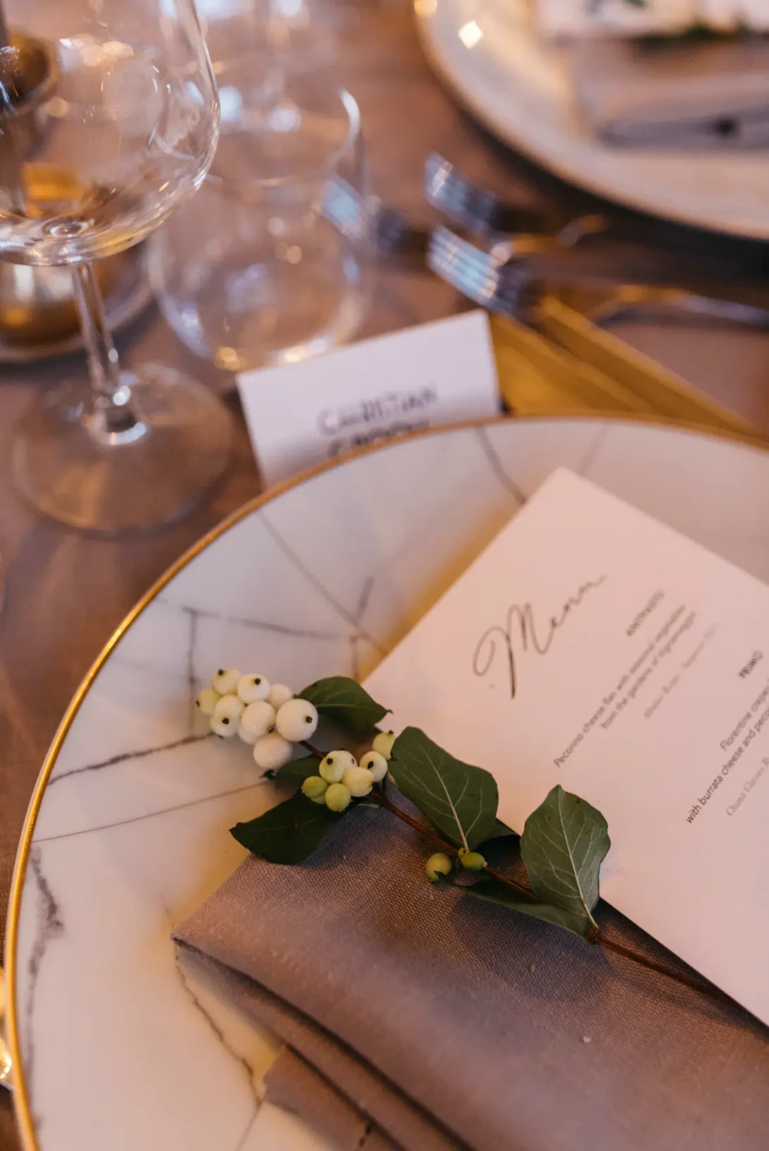 Detail of the table setting