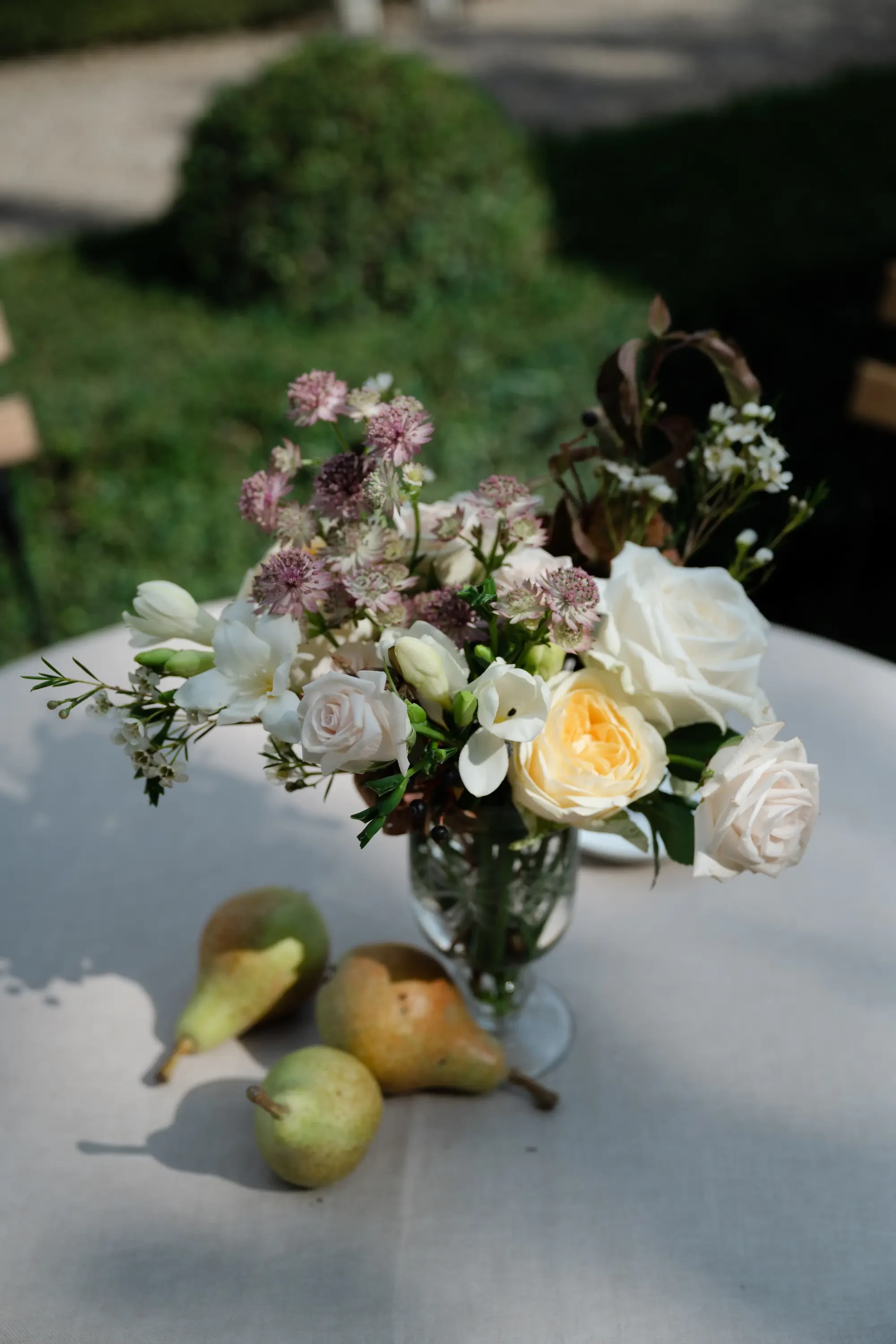 Floral decoration for wedding at Villa Cetinale