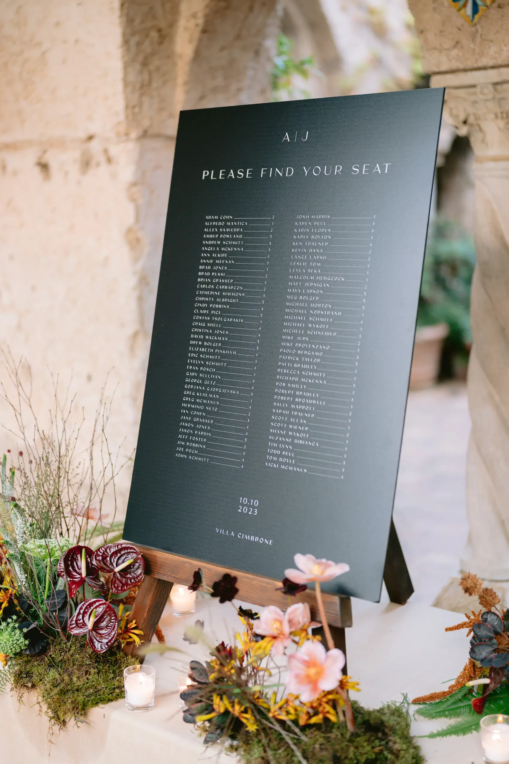 Fine Art Wedding Place Setting Green Plate Black Menu