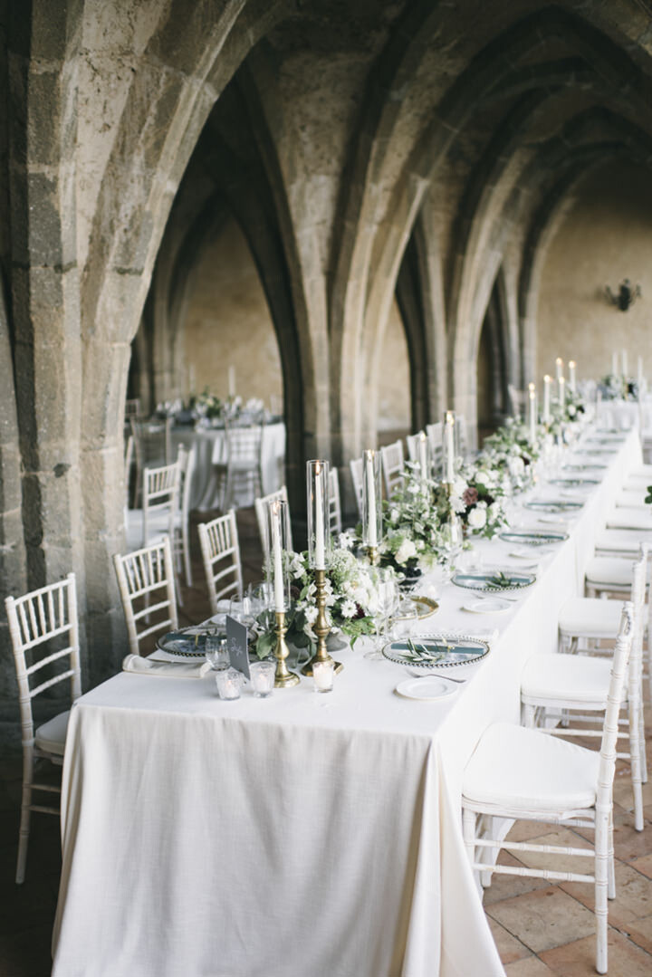 Wedding reception in the crypt of Villa Cimbrone