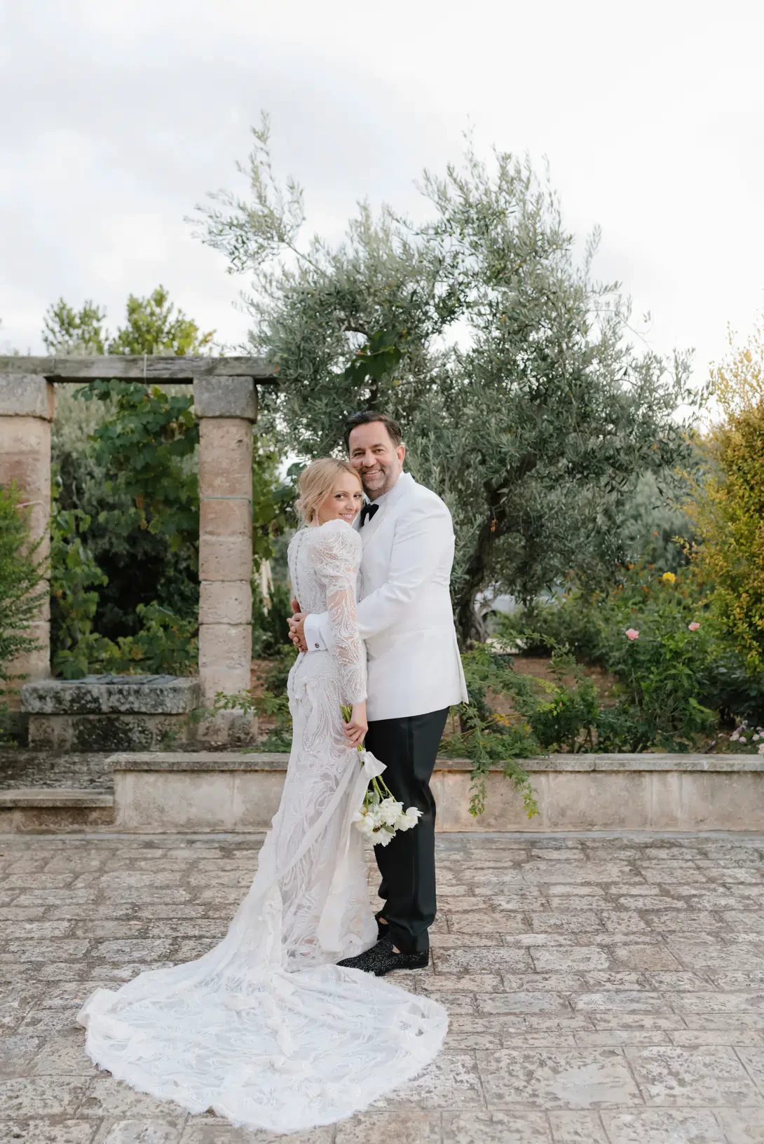 Bridal couple at Masseria San Domenico