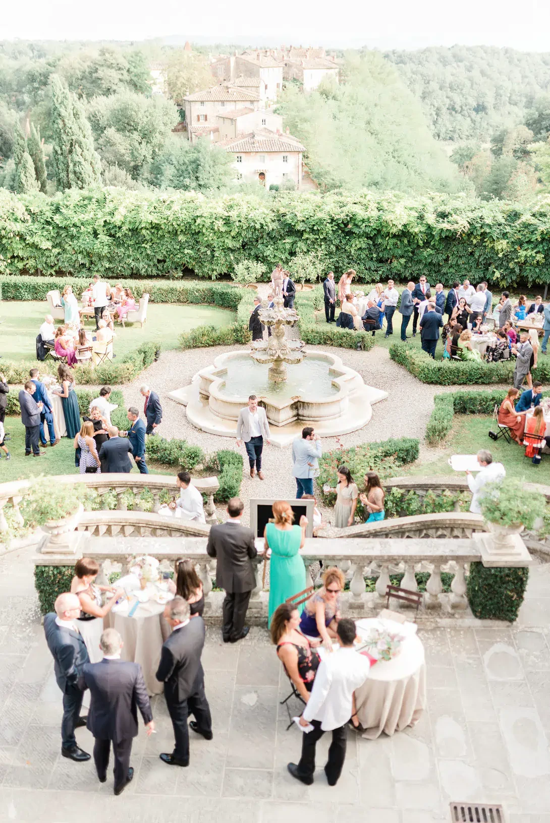 Cocktail in the gardens of Il Borro