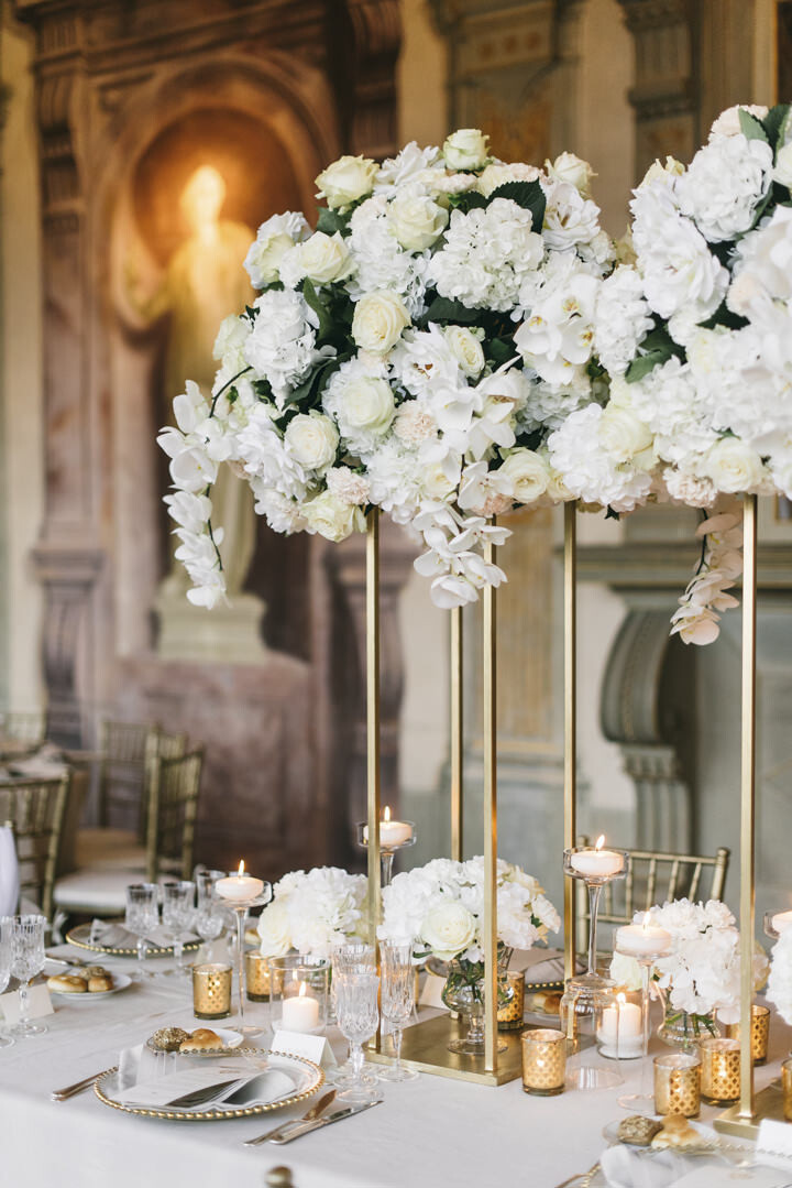 Flowers for wedding reception