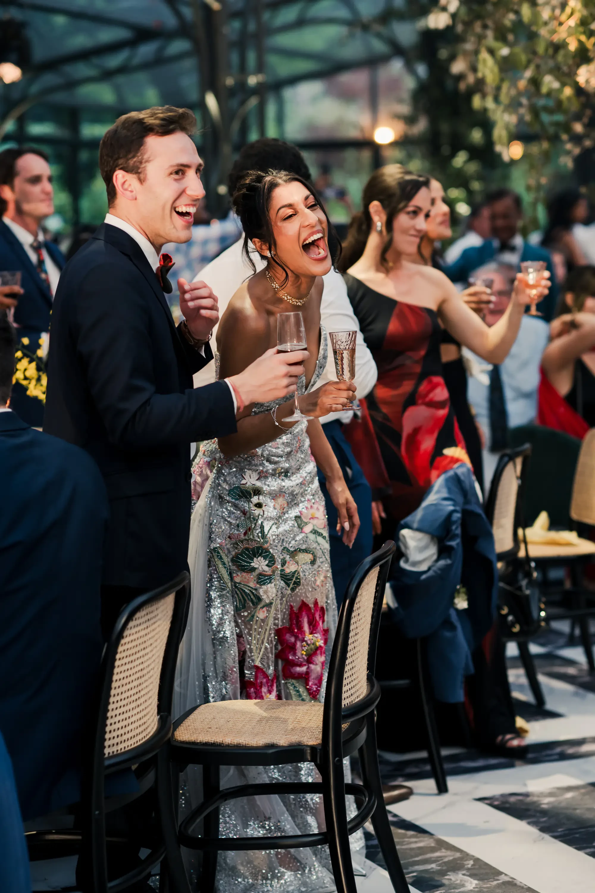 Villa Balbiano Lake Como Wedding Reception Toast Bride Groom