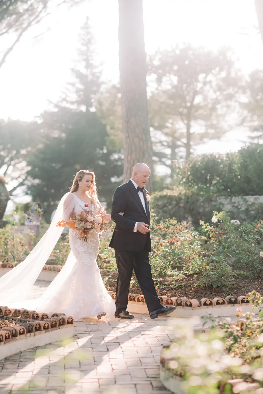 Bride arriving at the ceremony