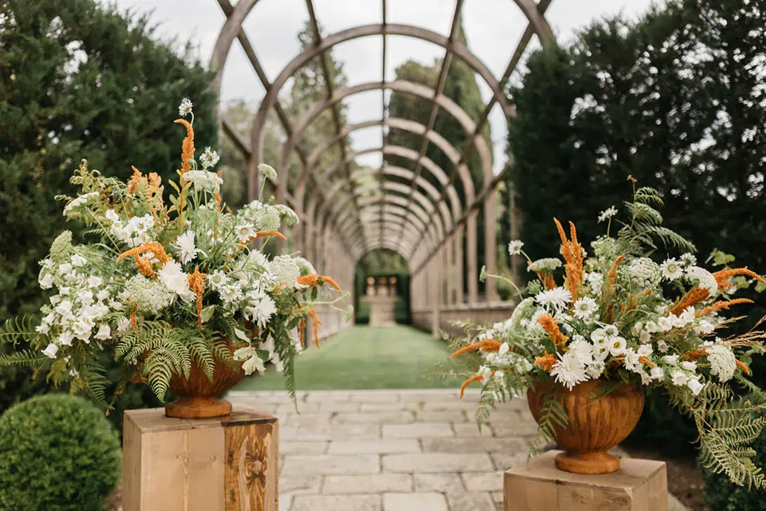 Flowers for wedding ceremony