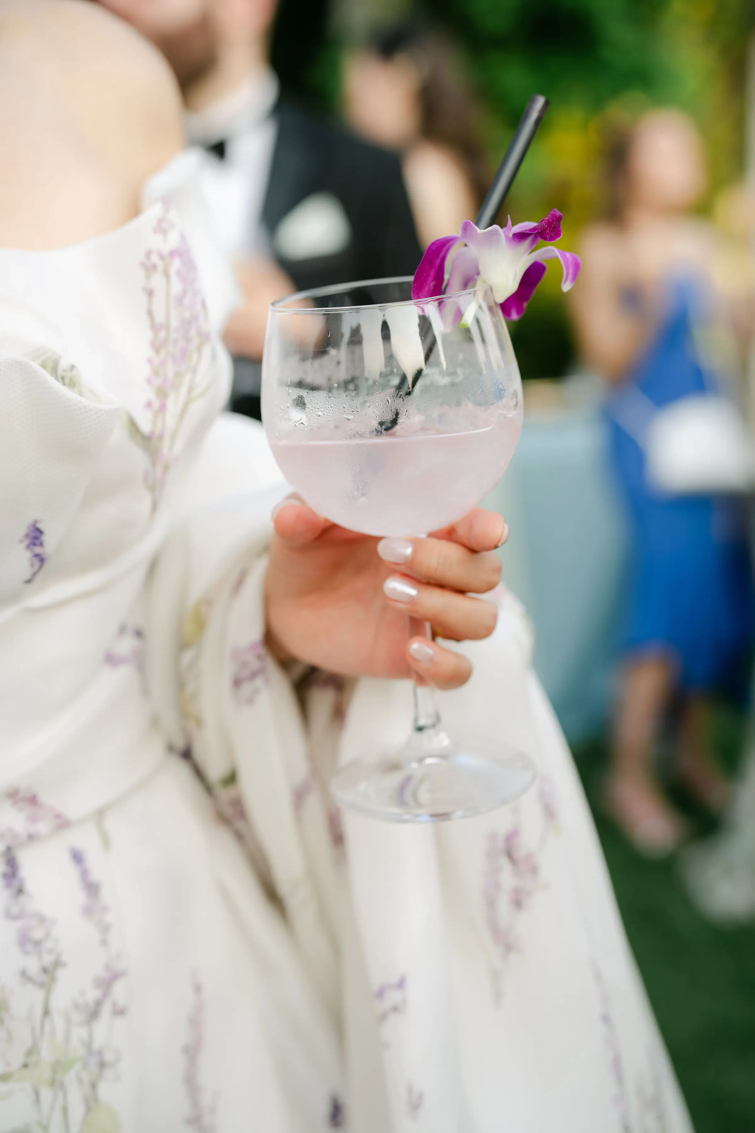 Bride Holding Signature Wedding Cocktail Detail