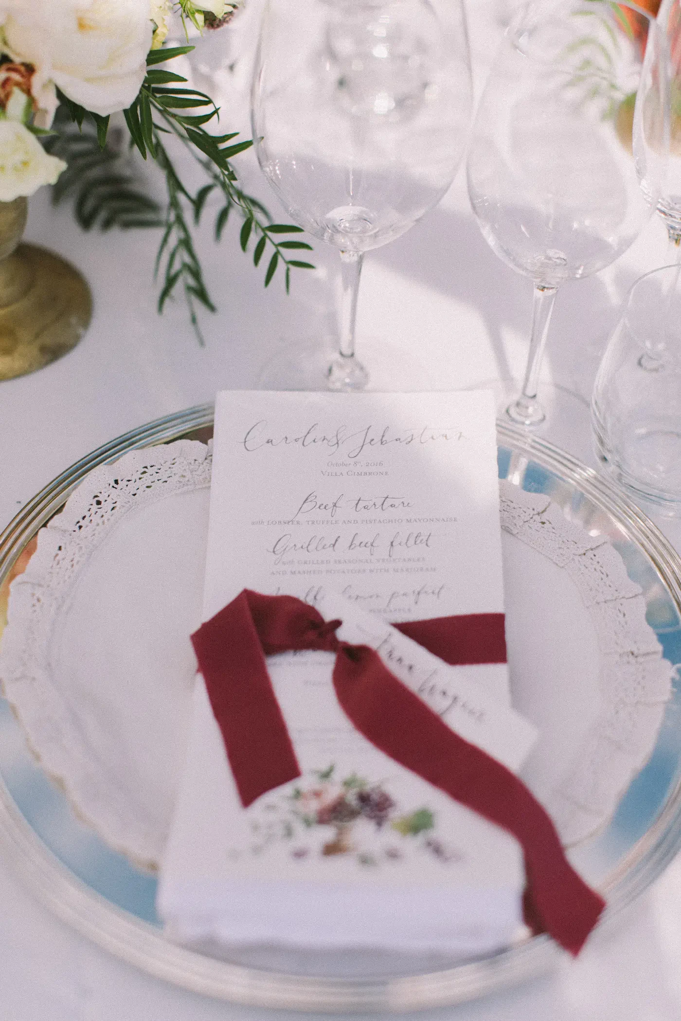 Detail of the table setting