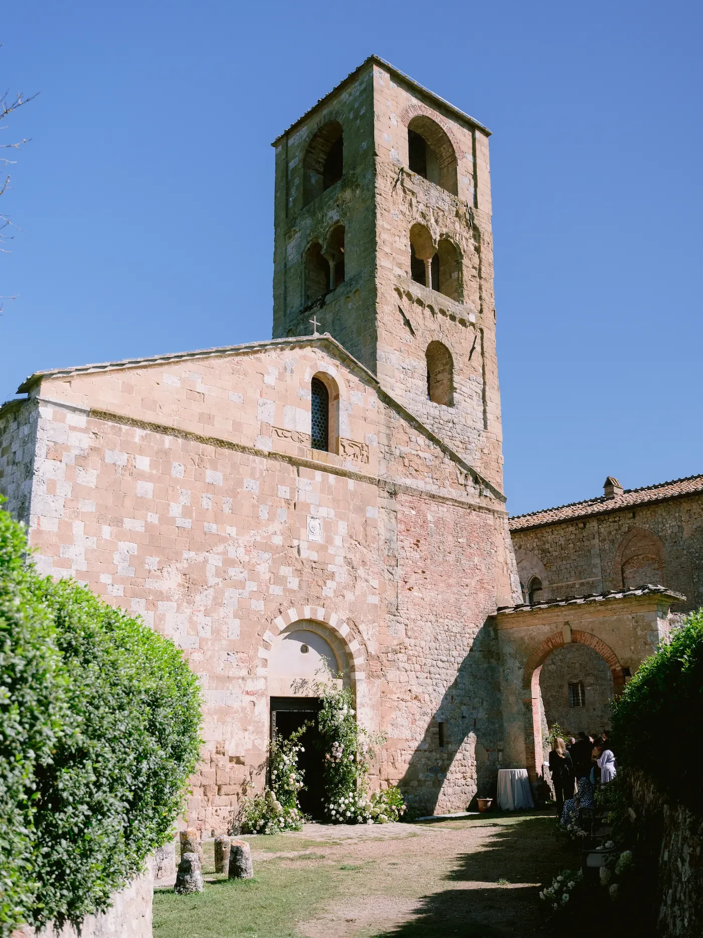 church before the arrival of bride and groom in siena