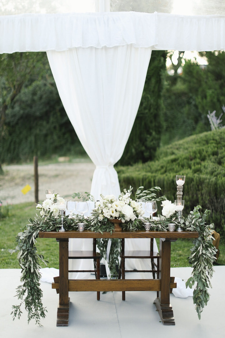 Detail of the top table