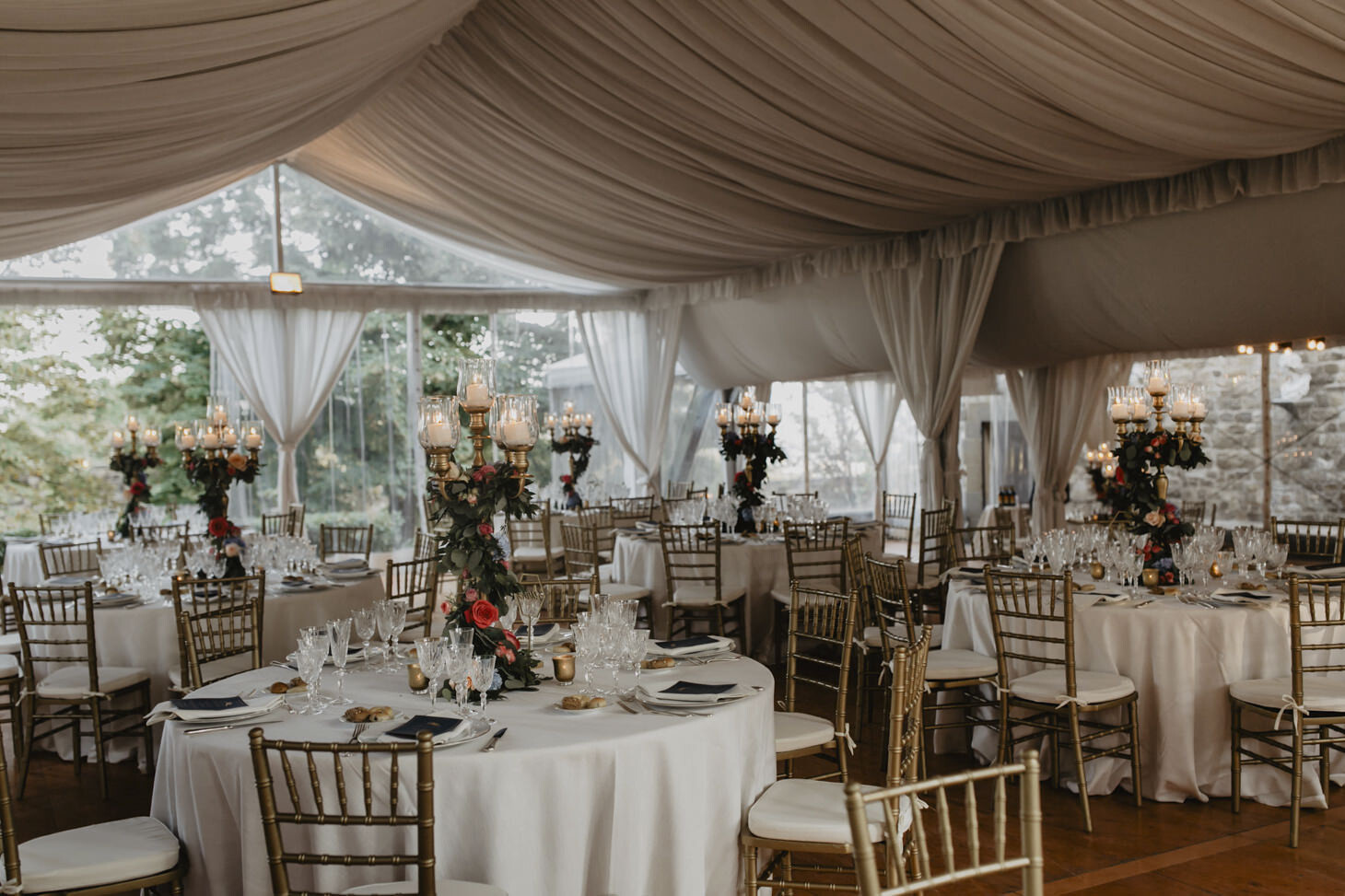 Pavilion for wedding reception at Vincigliata